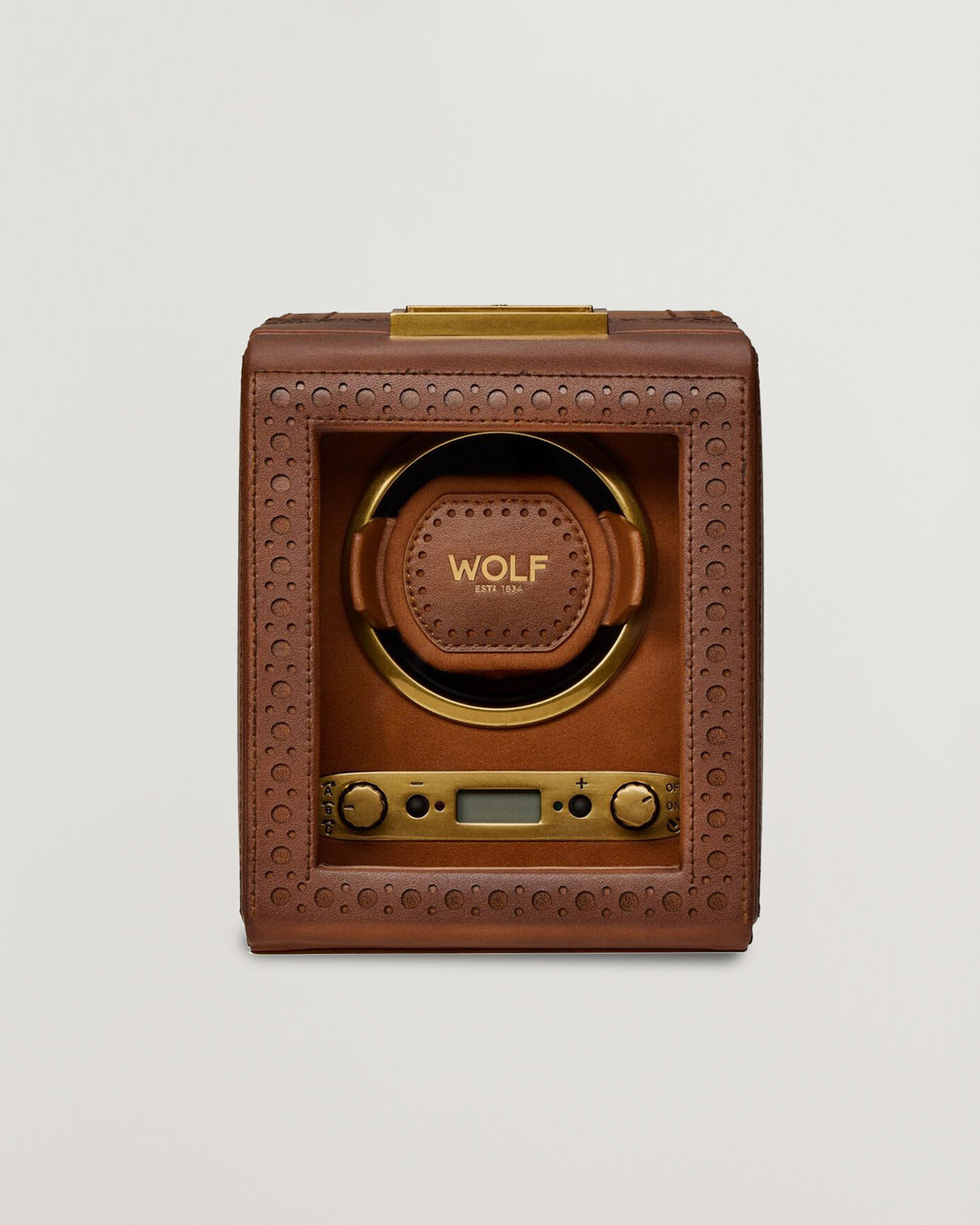 Homme | Boîtes montres et bijoux | WOLF | Brouge Single Watch Winder Burnished Brown