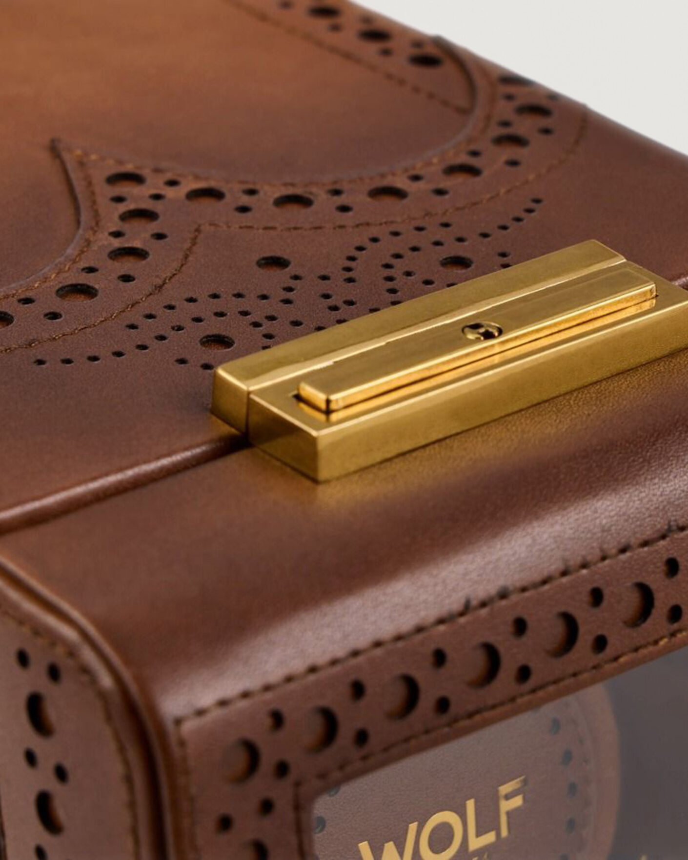 Homme | Boîtes montres et bijoux | WOLF | Brouge Single Watch Winder Burnished Brown