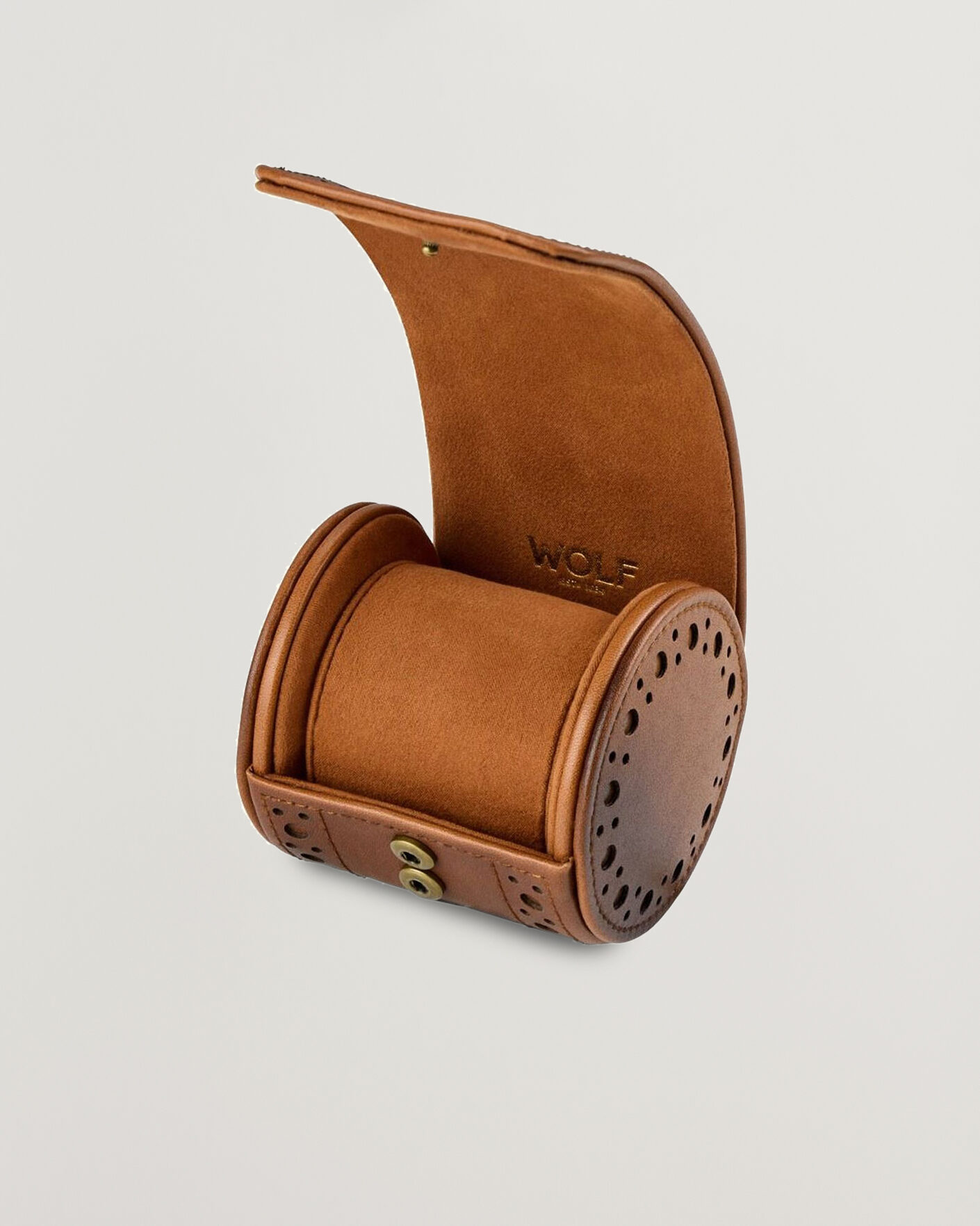 Homme | Boîtes montres et bijoux | WOLF | Brouge Single Watch Roll Burnished Brown