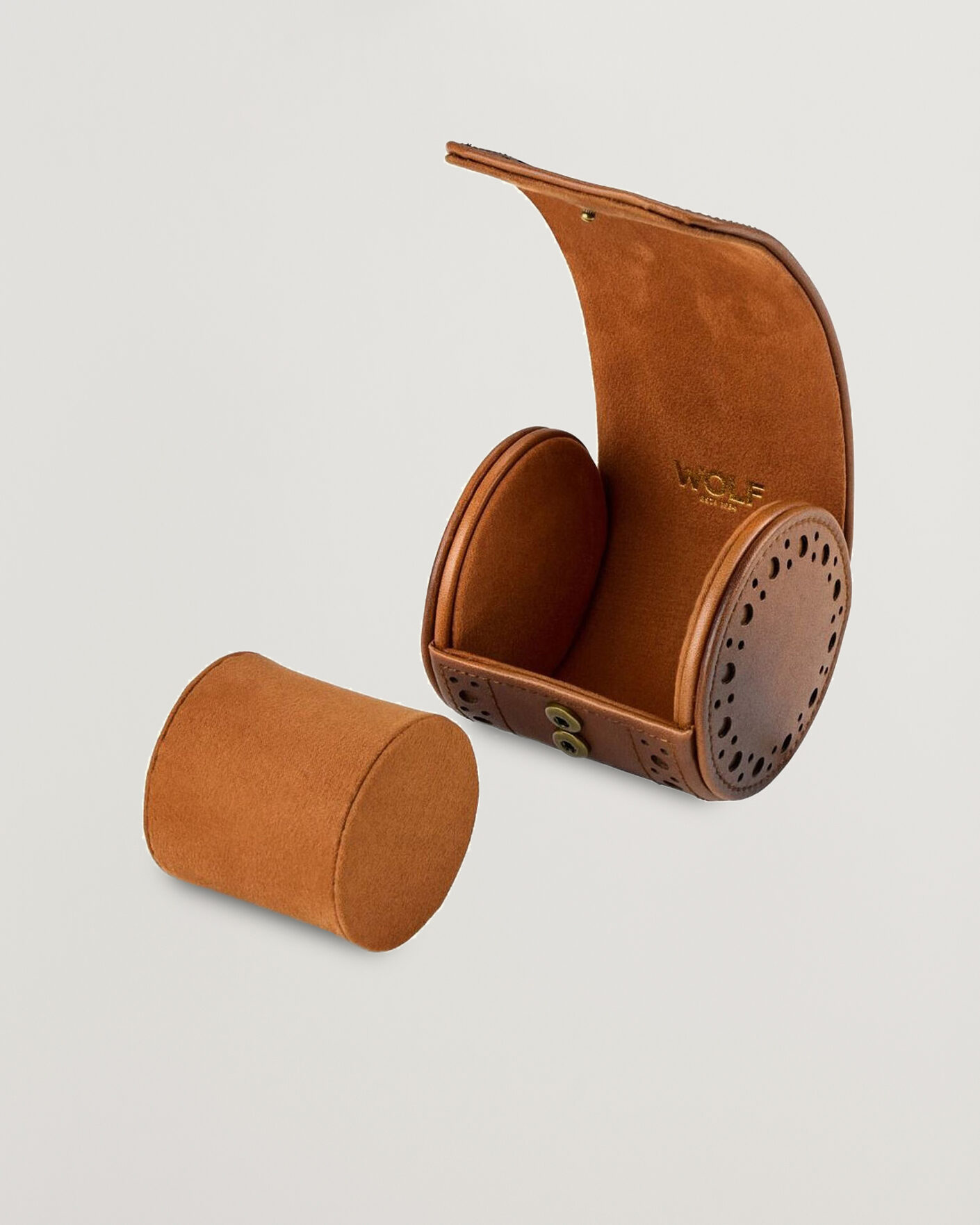 Homme | Boîtes montres et bijoux | WOLF | Brouge Single Watch Roll Burnished Brown