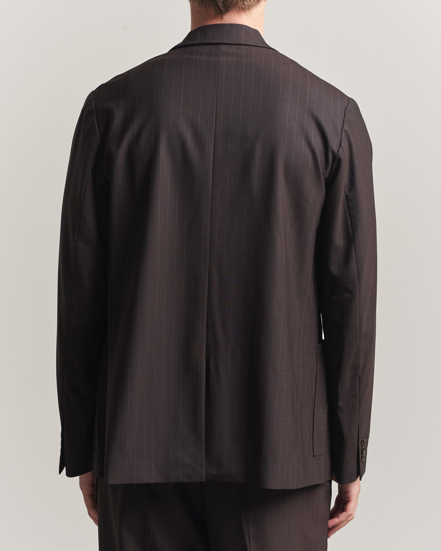 Homme | Blazers | NN07 | Jordin Pinstriped Double Breasted Blazer Dark Brown