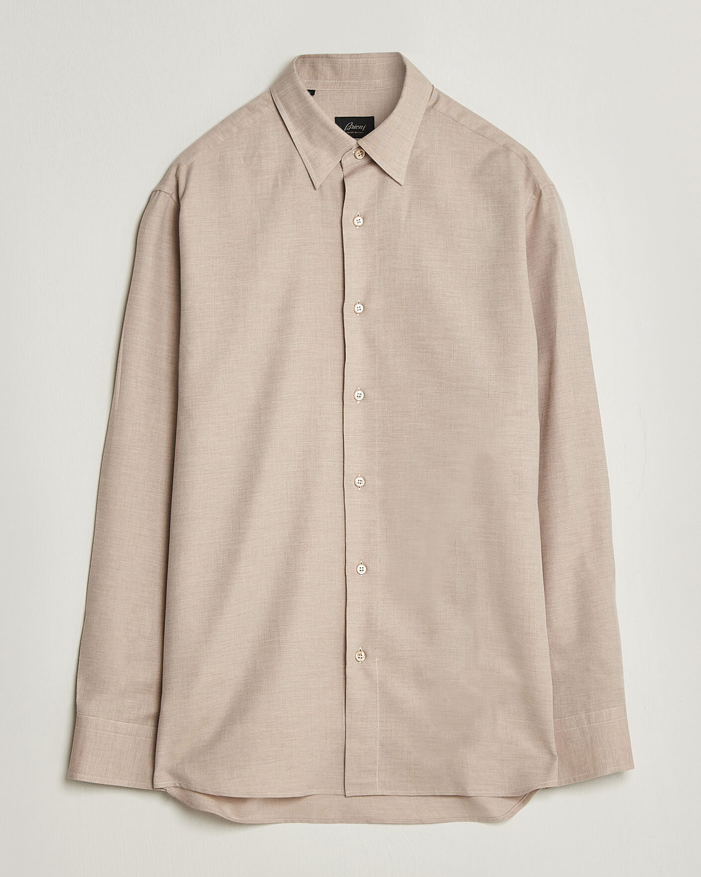 Homme | Chemises | Brioni | Cotton/Cashmere Flannel Shirt Beige