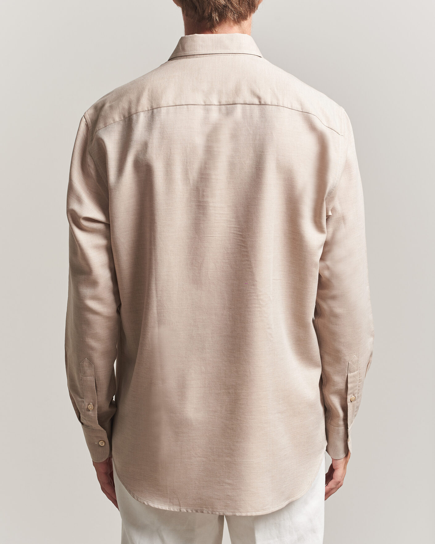 Homme | Chemises | Brioni | Cotton/Cashmere Flannel Shirt Beige