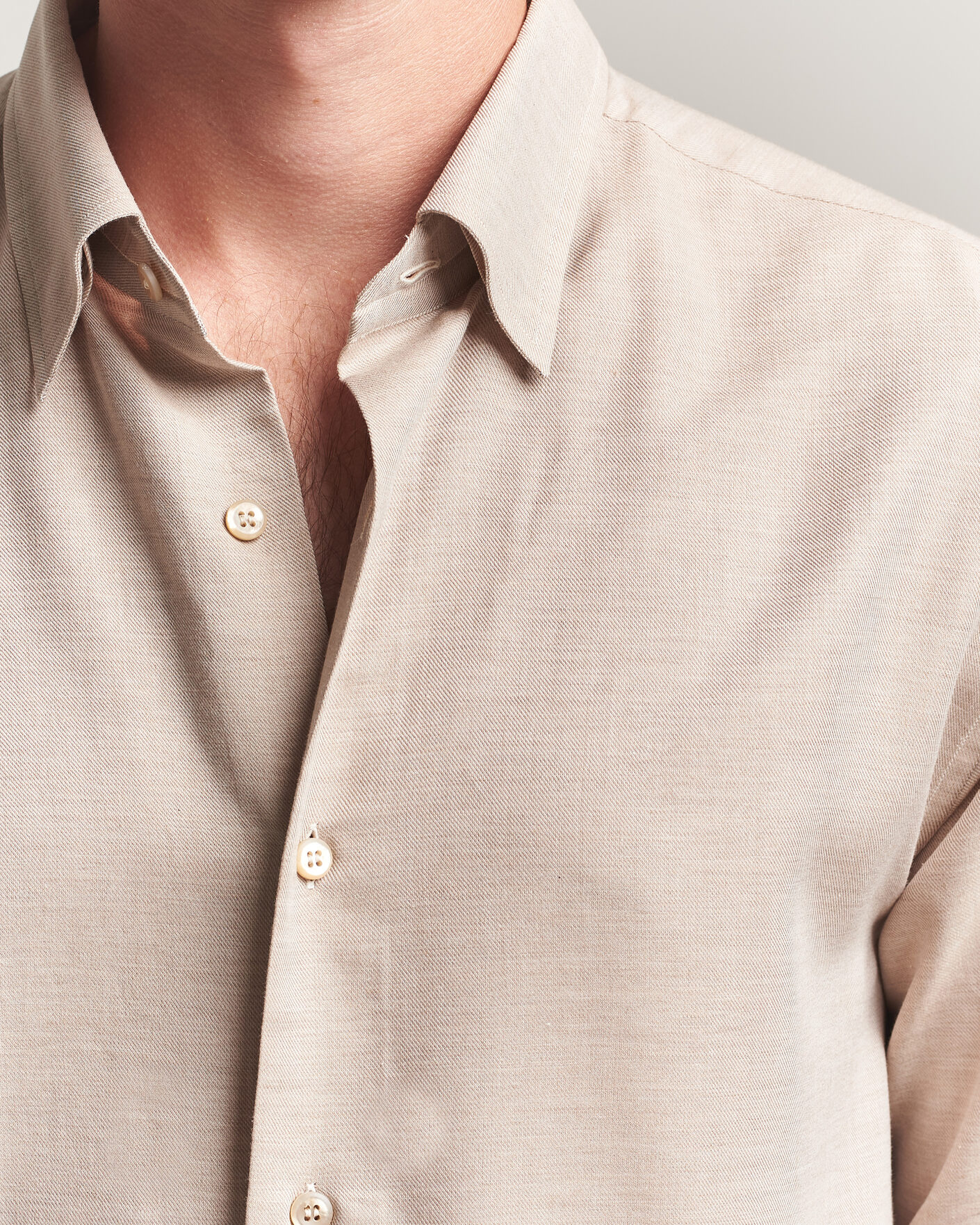 Homme | Chemises | Brioni | Cotton/Cashmere Flannel Shirt Beige