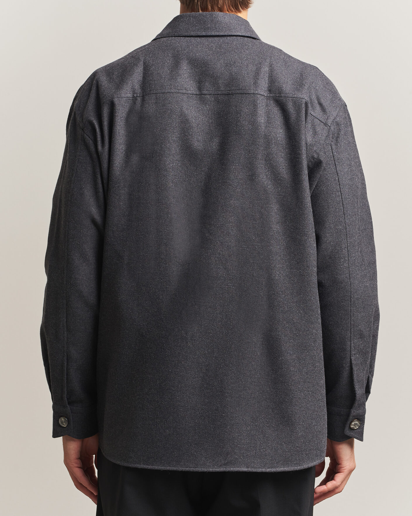 Homme | Chemises | Brioni | Cotton/Cashmere Overshirt Grey Melange