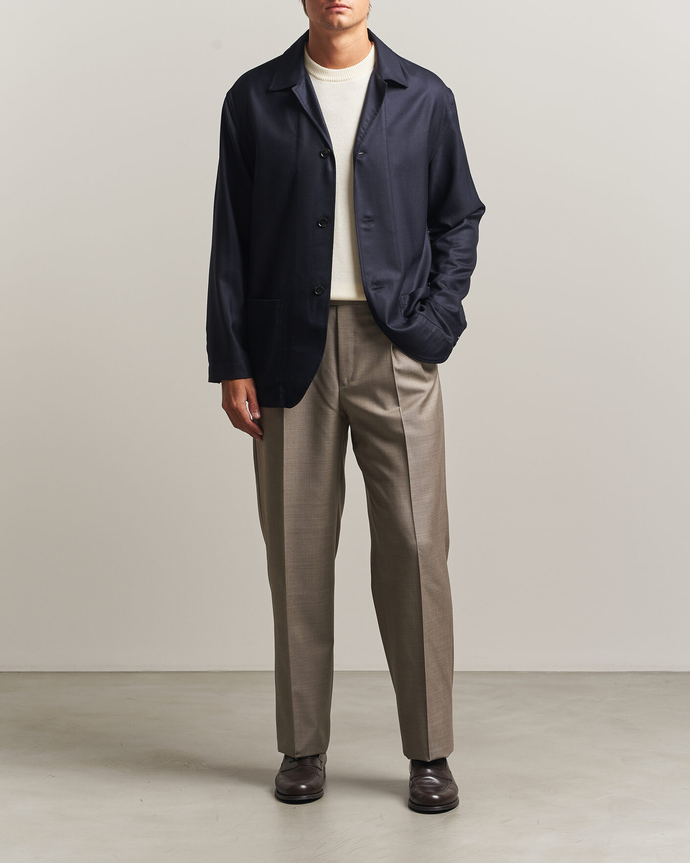 Homme | Manteaux Et Vestes | Brioni | Wool/Cashmere Shirt Jacket Navy