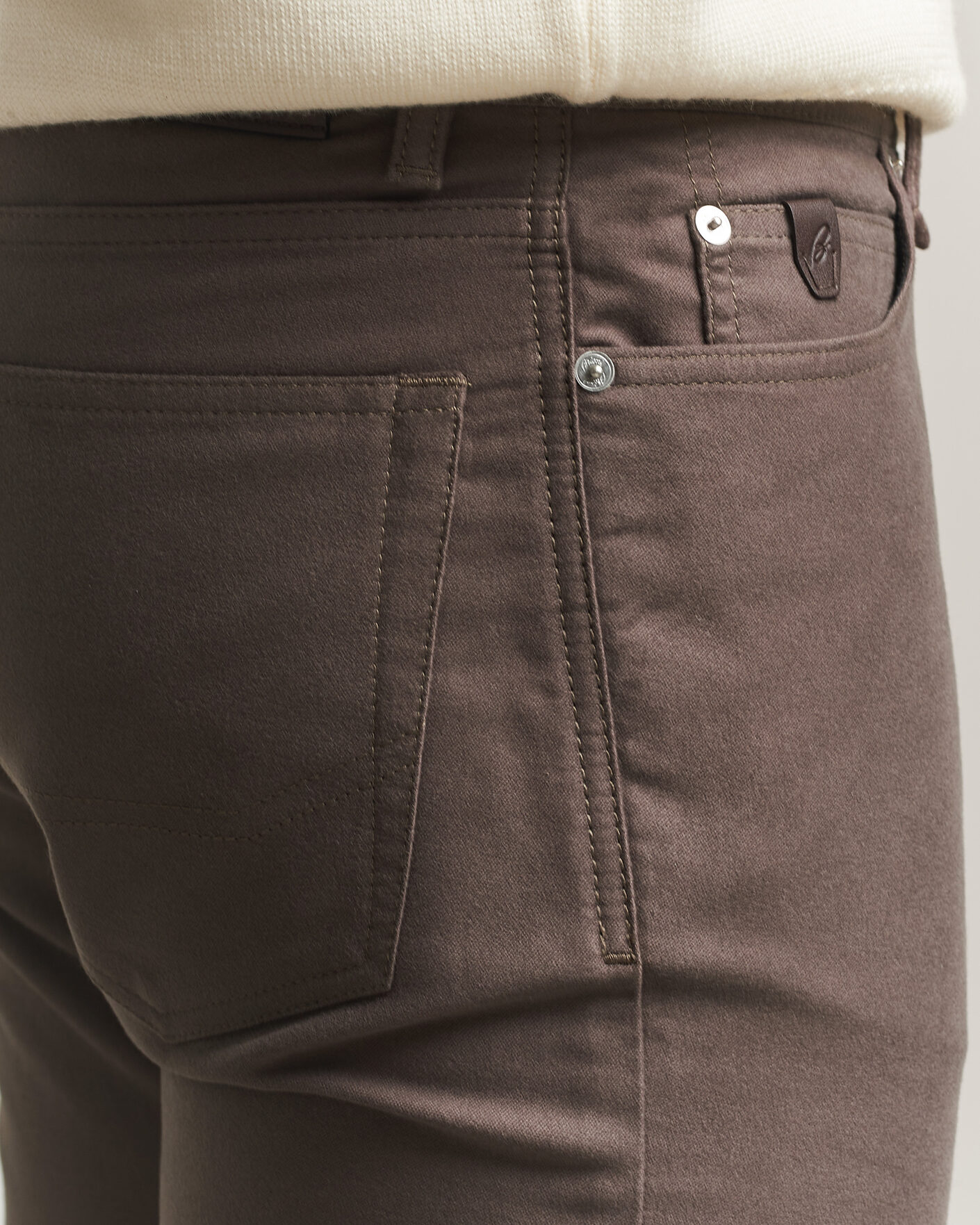 Homme | Pantalons | Brioni | 5-Pocket Moleskine Pants Grey