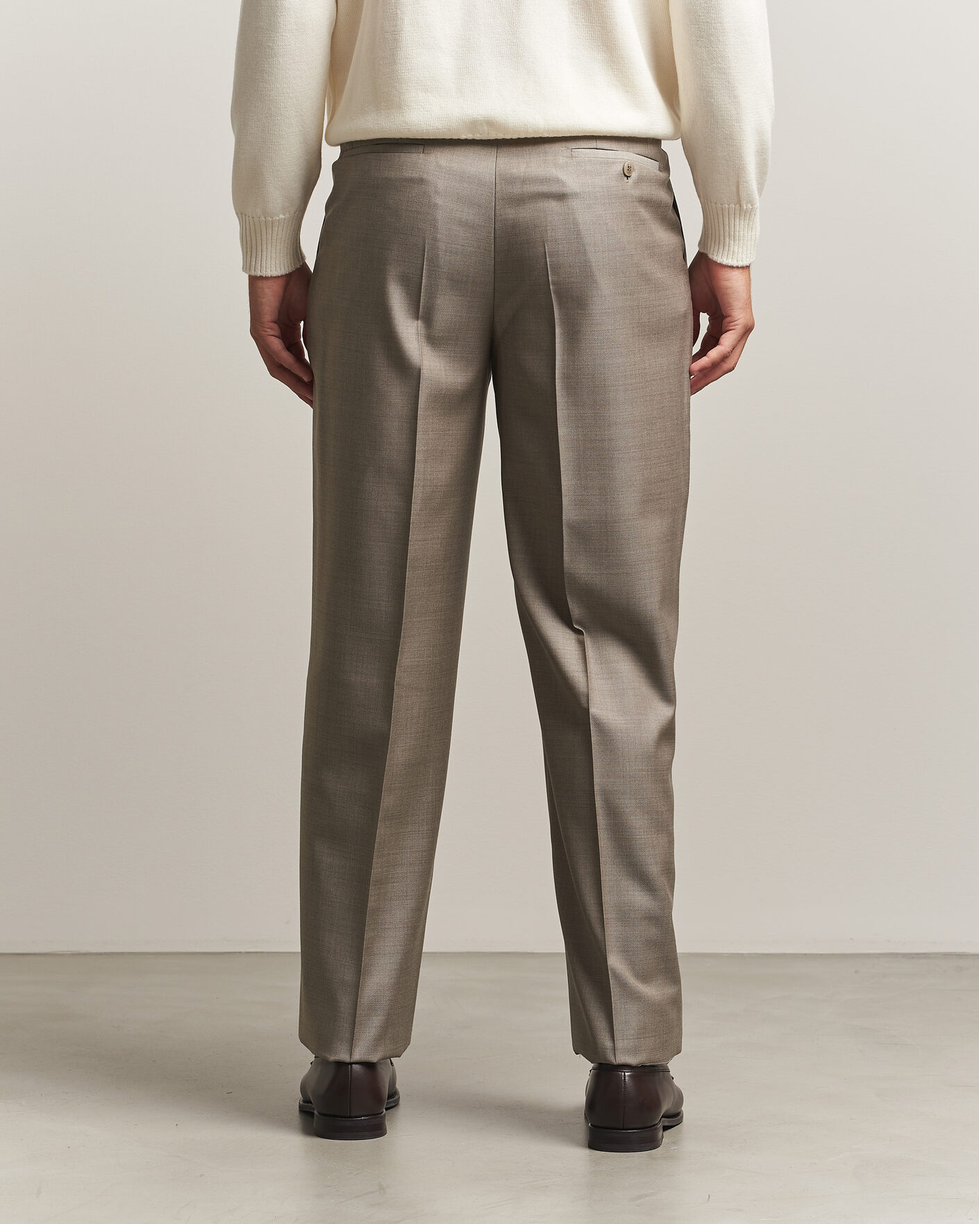 Homme | Pantalons | Brioni | Capri Wool Trousers Beige