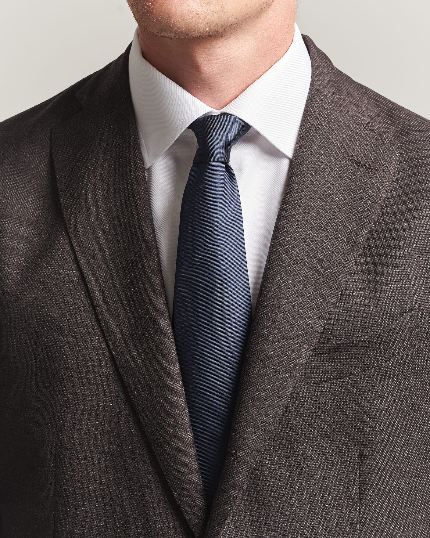 Homme | Cravates | Brioni | Embroidered Logo Silk Tie Navy