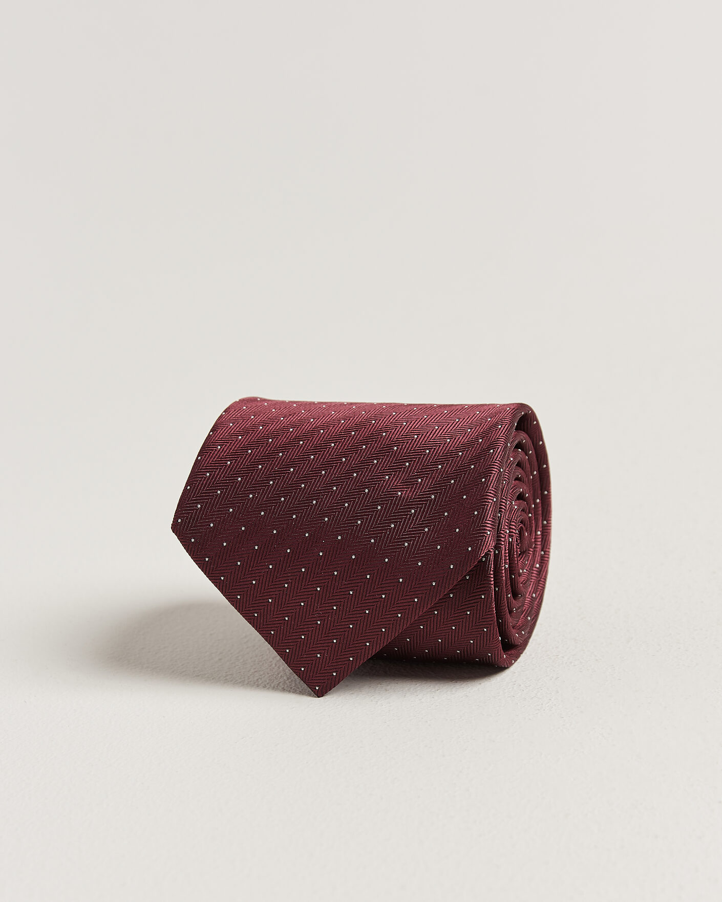 Homme | Cravates | Brioni | Jacquard Dot Silk Tie Burgundy