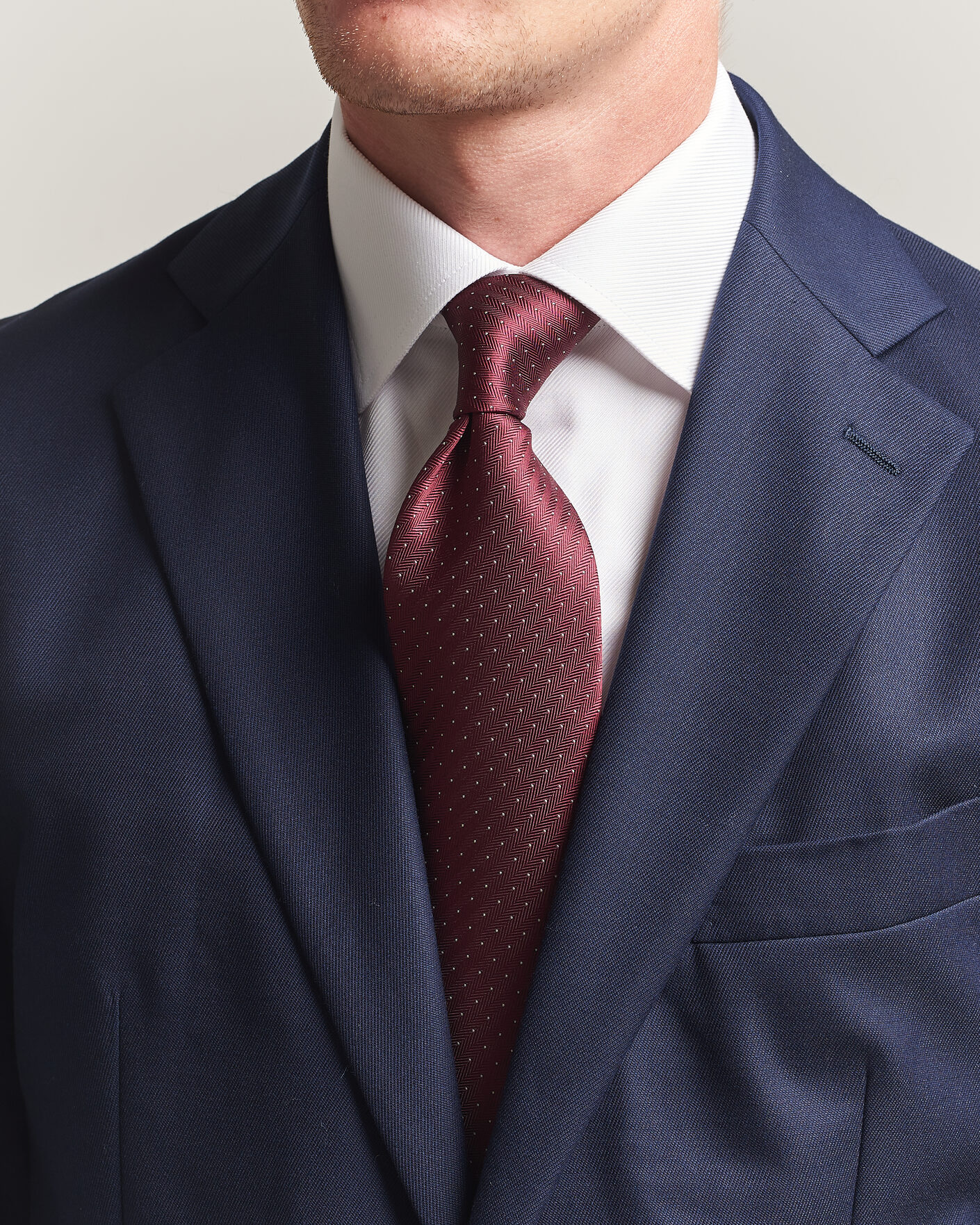 Homme | Cravates | Brioni | Jacquard Dot Silk Tie Burgundy