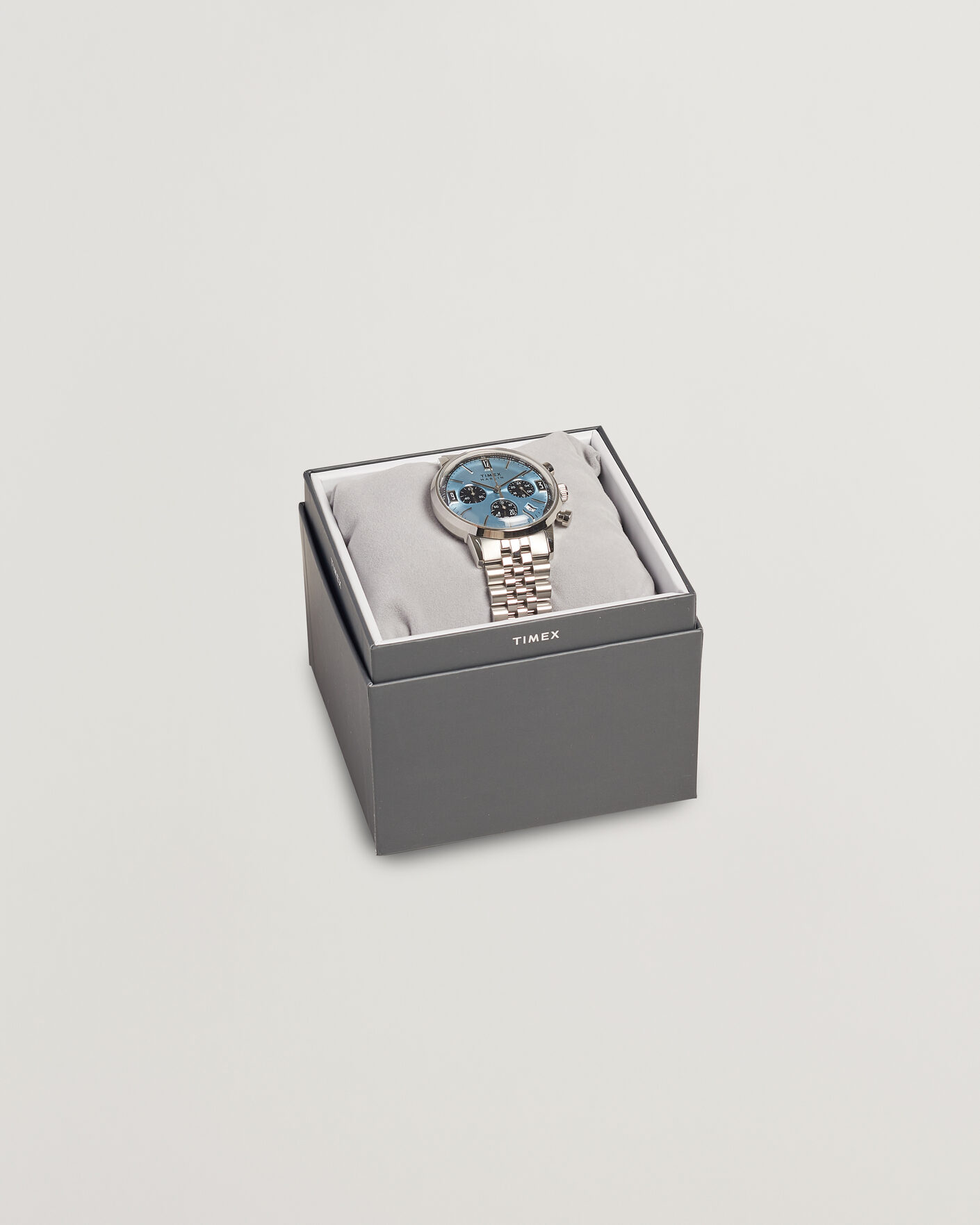 Homme | Timex Marlin Quartz Chronograph Steel 40mm Ice Blue Dial | Timex | Marlin Quartz Chronograph Steel 40mm Ice Blue Dial
