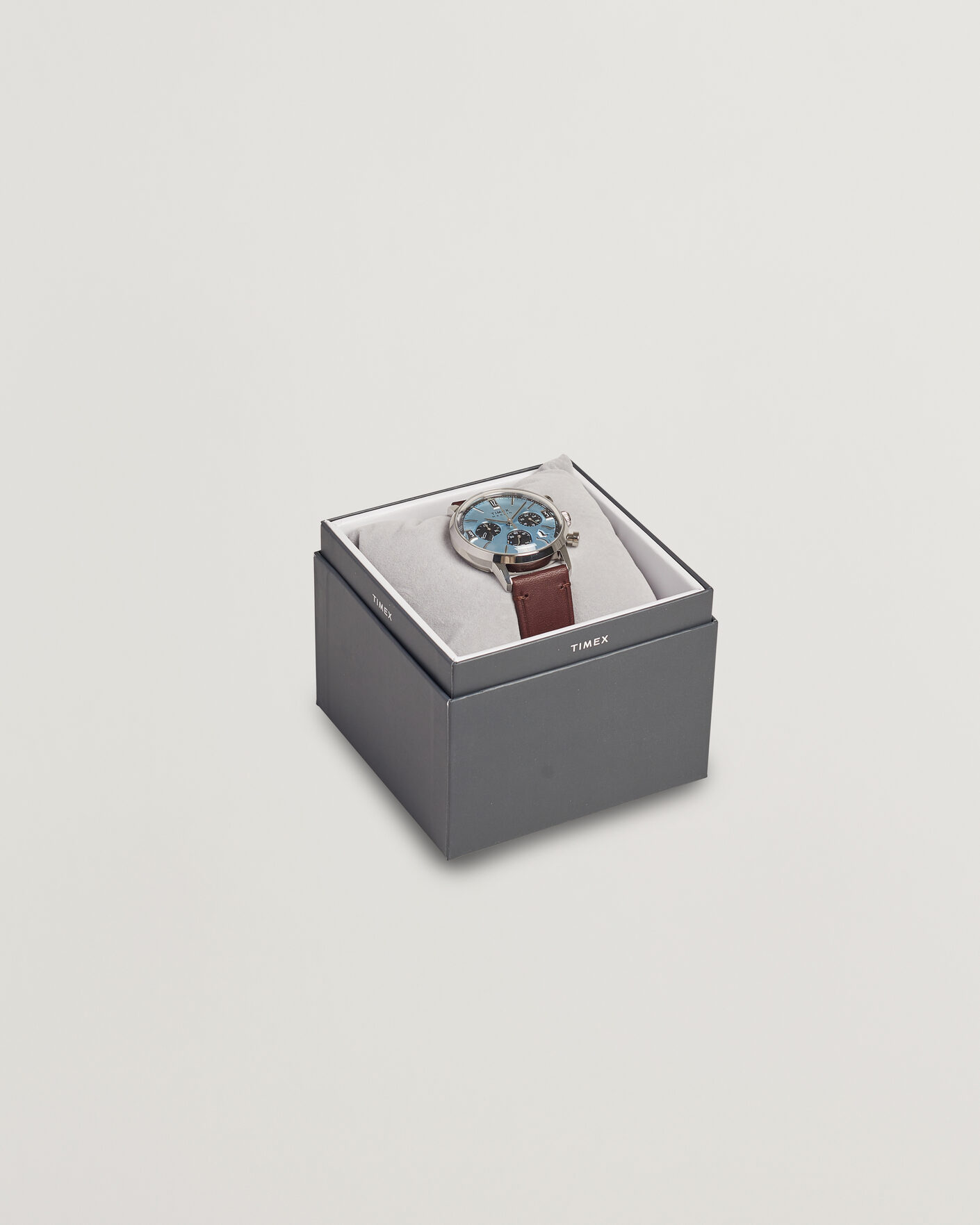 Homme | Timex Marlin Quartz Chronograph Leather 40mm Ice Blue Dial | Timex | Marlin Quartz Chronograph Leather 40mm Ice Blue Dial