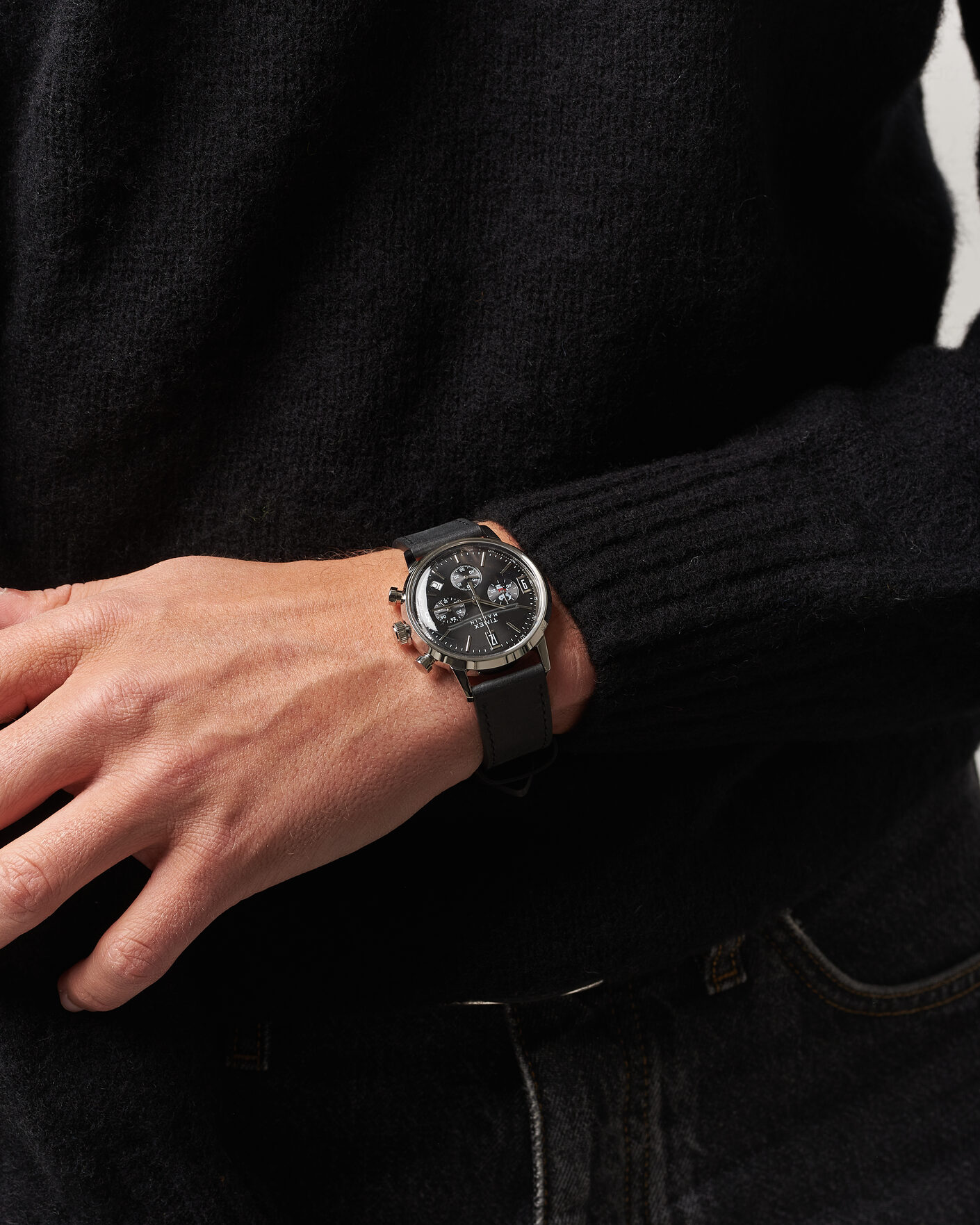 Homme | Timex Timex x Peanuts Chrono Cool Joe Leather 40mm Black Dial | Timex | x Peanuts Chrono Cool Joe Leather 40mm Black Dial