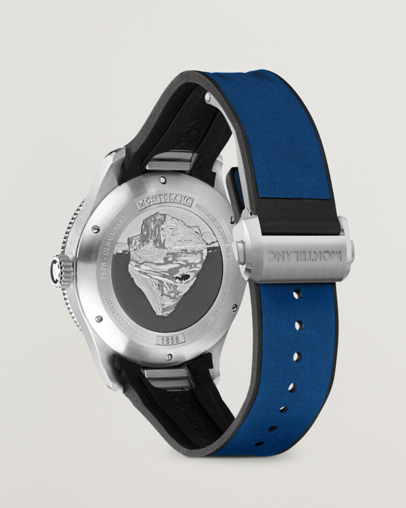 Homme | Montblanc Iced Sea Automatic Date Rubber Strap Blue | Montblanc | Iced Sea Automatic Date Rubber Strap Blue