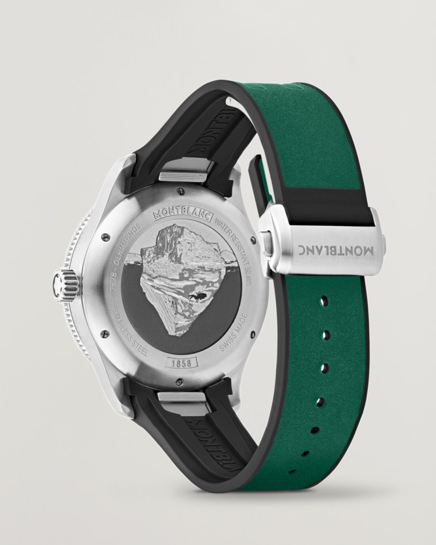 Homme | Montblanc Iced Sea Automatic Date Rubber Strap Green | Montblanc | Iced Sea Automatic Date Rubber Strap Green