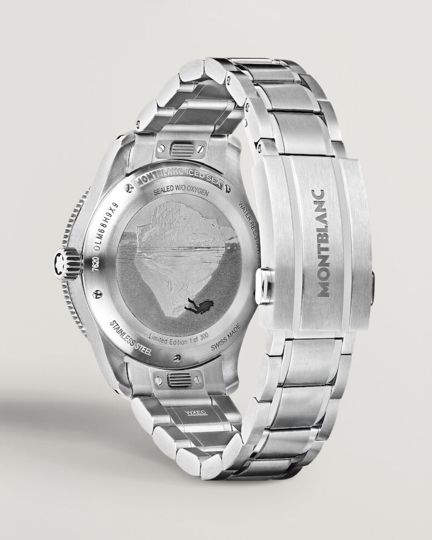 Homme | Bracelet En Acier Inoxydable | Montblanc | Iced Sea Automatic Date 0 Oxygen Limited Red