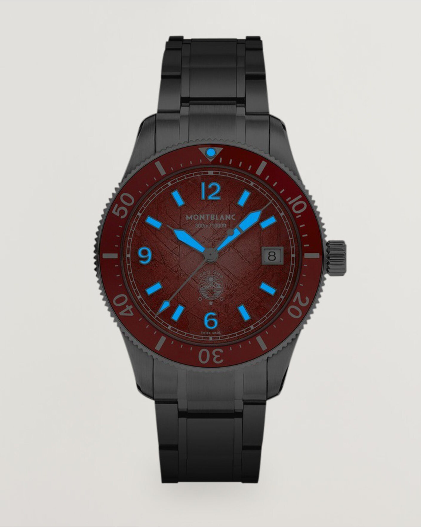 Homme | Bracelet En Acier Inoxydable | Montblanc | Iced Sea Automatic Date 0 Oxygen Limited Red