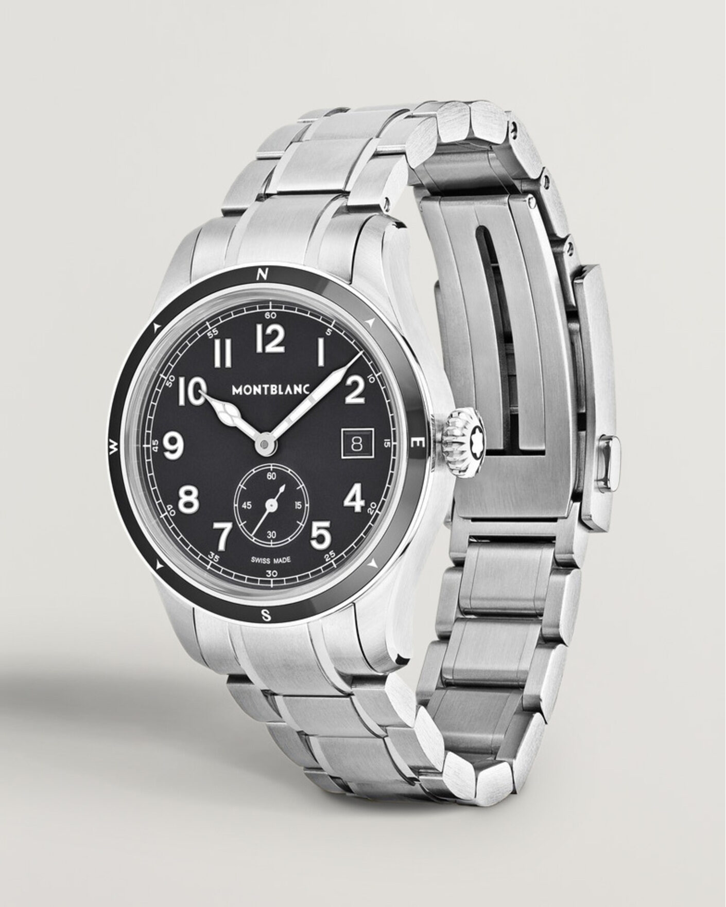 Homme | Bracelet En Acier Inoxydable | Montblanc | 1858 Small Second 0 Oxygen Black