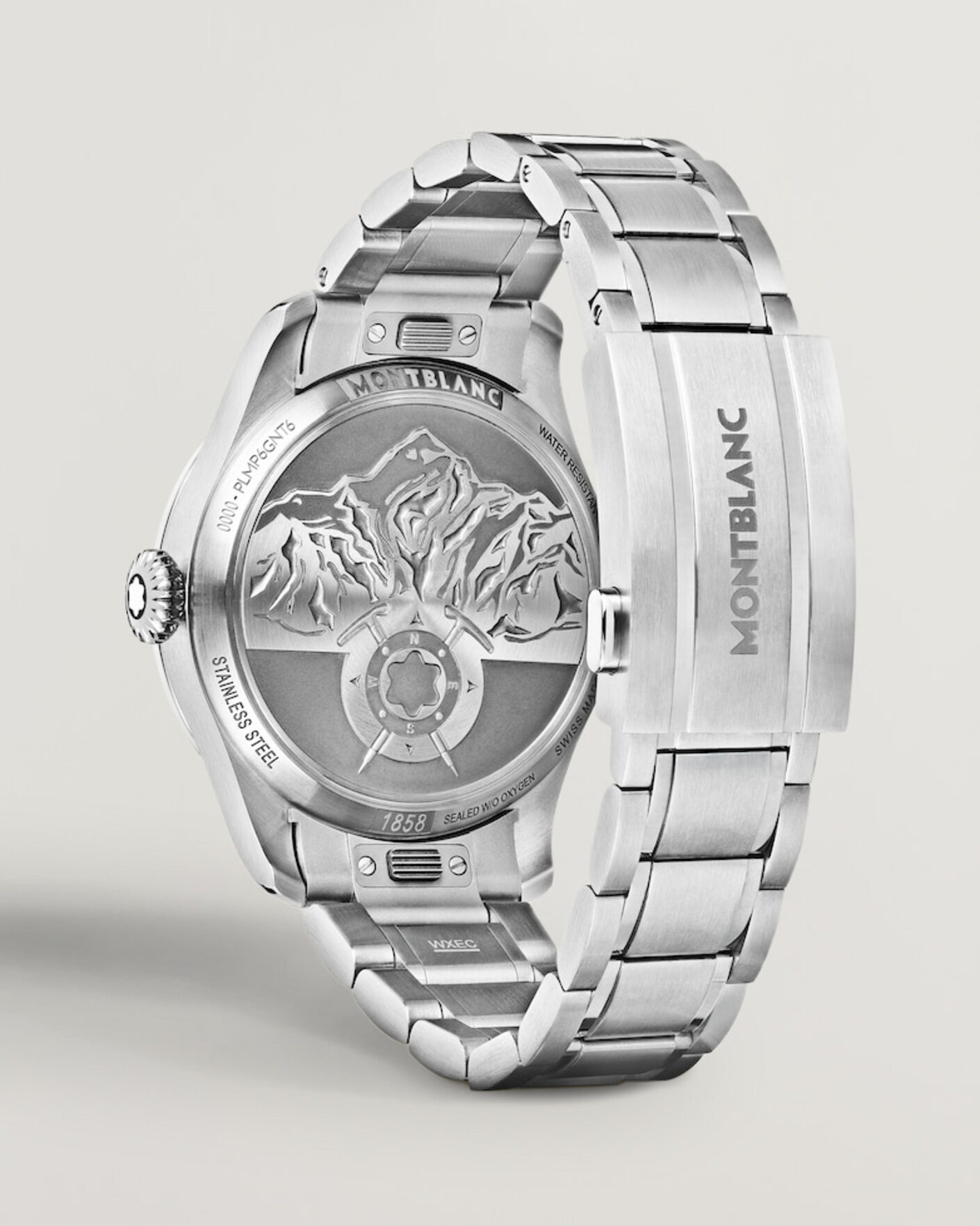 Homme | Bracelet En Acier Inoxydable | Montblanc | 1858 Small Second 0 Oxygen Black