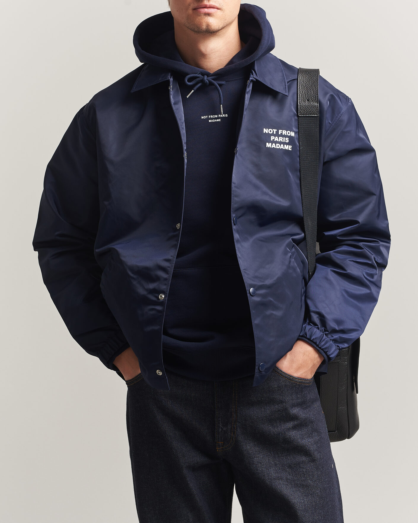 Homme | Manteaux Et Vestes | Drôle de Monsieur | La Veste Slogan Jacket Navy