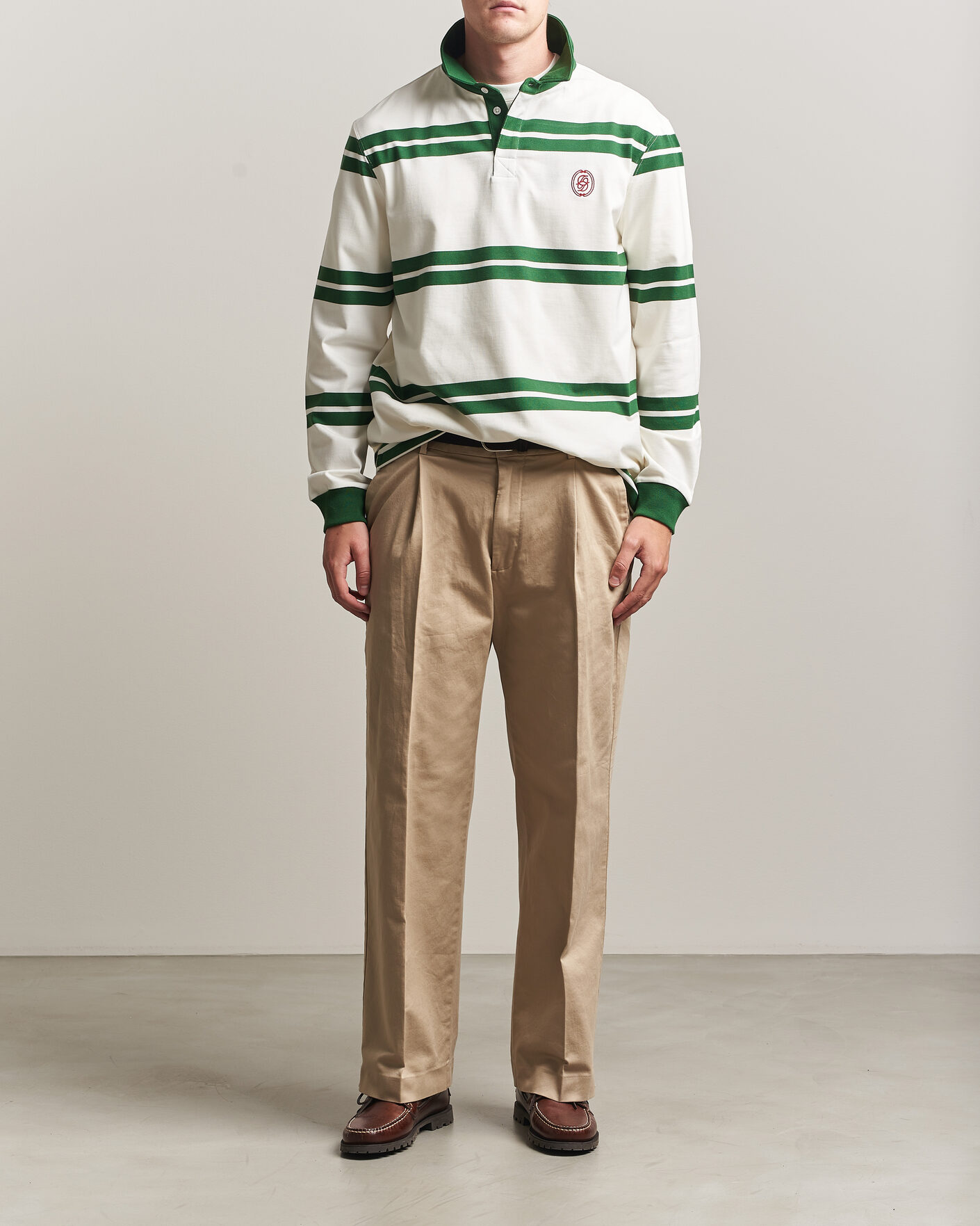 Homme | Pulls Et Tricots | Drôle de Monsieur | Ornament Striped Rugger Water Green