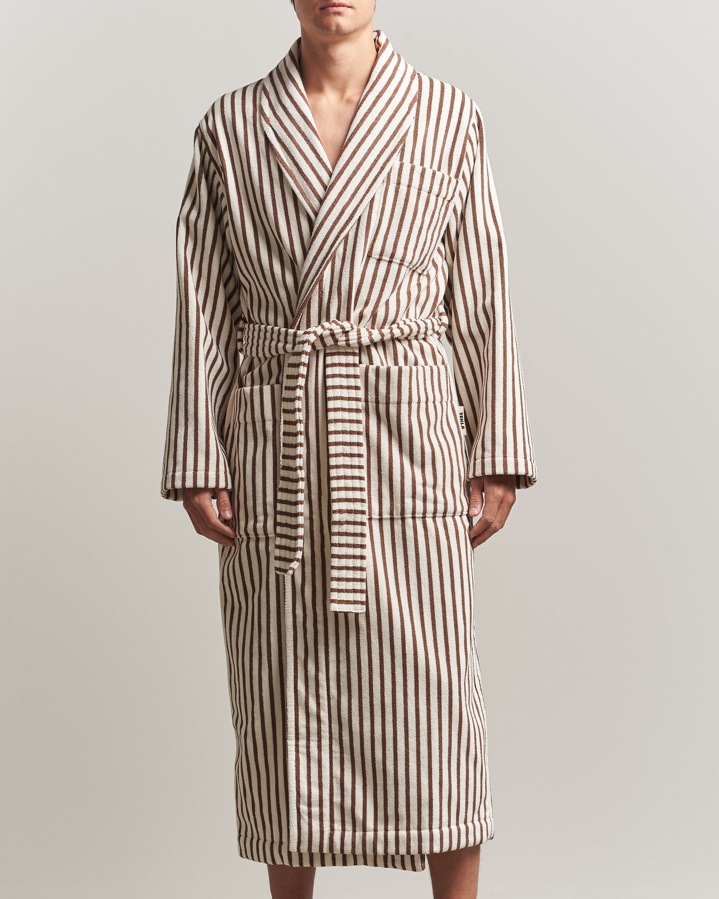 Homme | Peignoirs Et Pyjamas | Tekla | Organic Terry Classic Bathrobe Kodiak Stripes