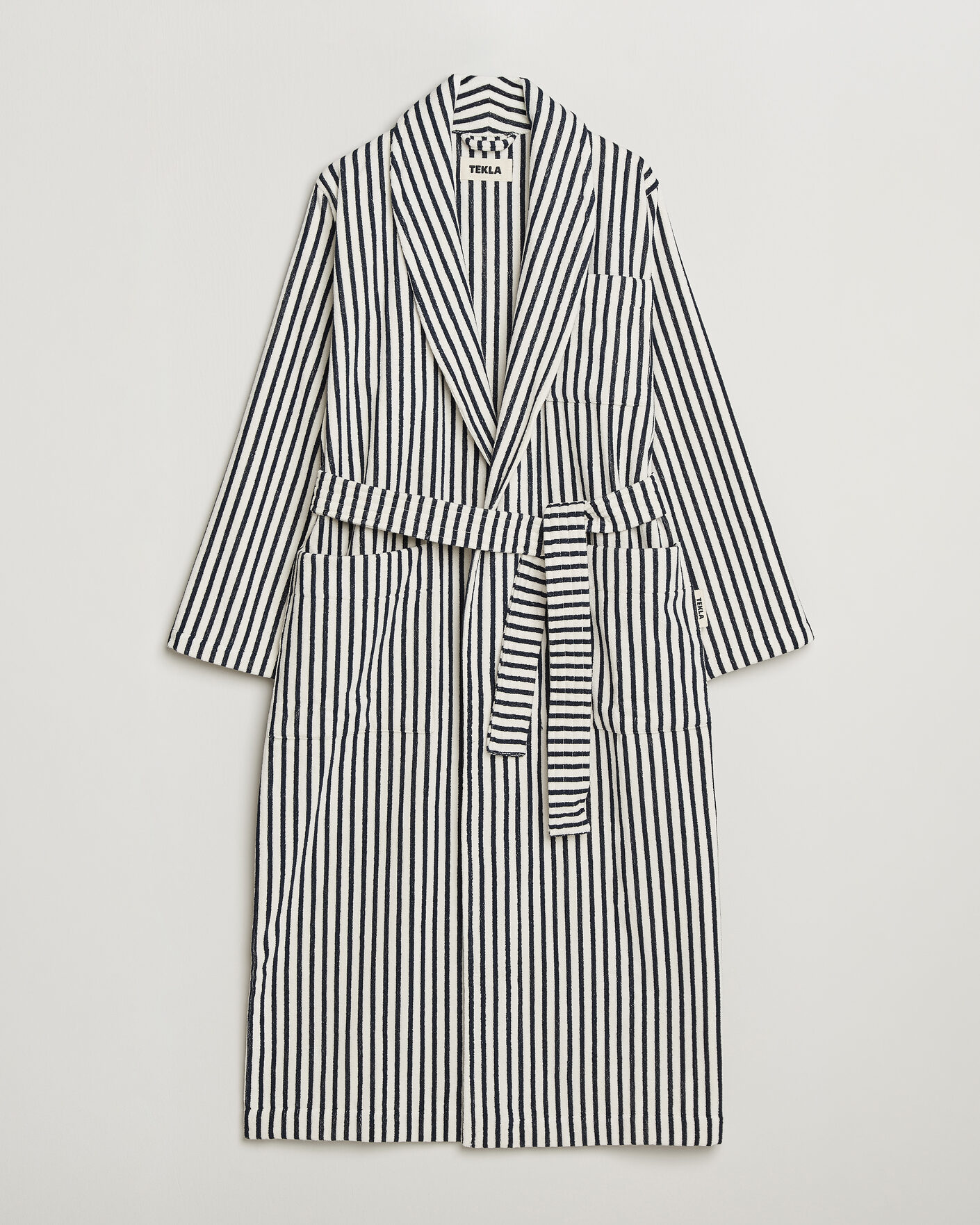 Homme | Peignoirs Et Pyjamas | Tekla | Organic Terry Classic Bathrobe Sailor Stripes