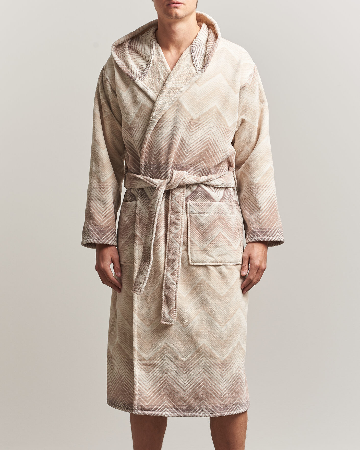 Homme | Peignoirs Et Pyjamas | Missoni Home | Marea Hooded Bathrobe Beige