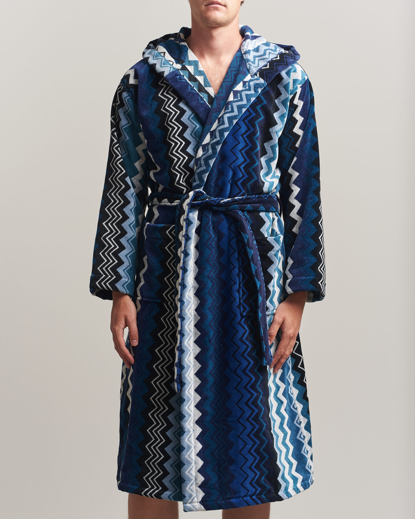 Homme | Peignoirs Et Pyjamas | Missoni Home | Giacomo Hooded Bathrobe Multi Blue