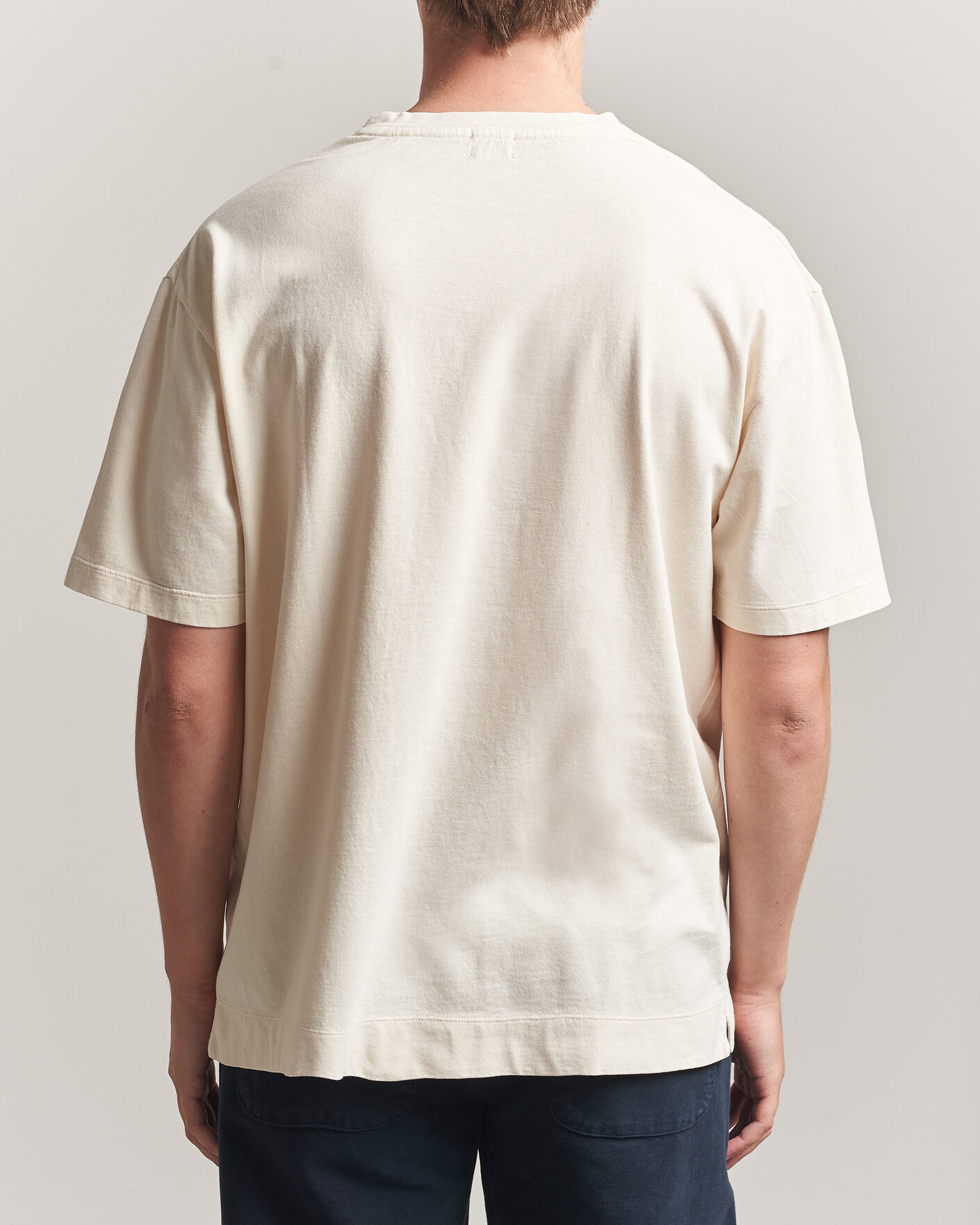Homme | T-shirts | Massimo Alba | Nevis Brushed Cotton T-Shirt Soft White