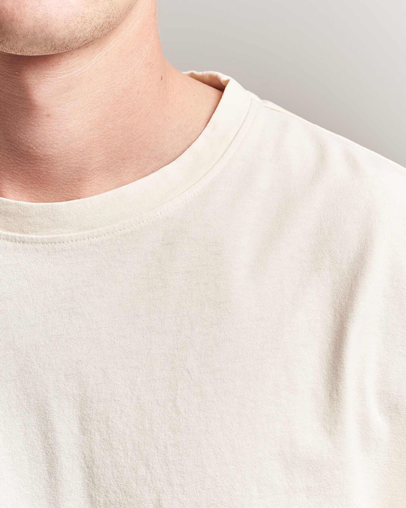 Homme | T-shirts | Massimo Alba | Nevis Brushed Cotton T-Shirt Soft White
