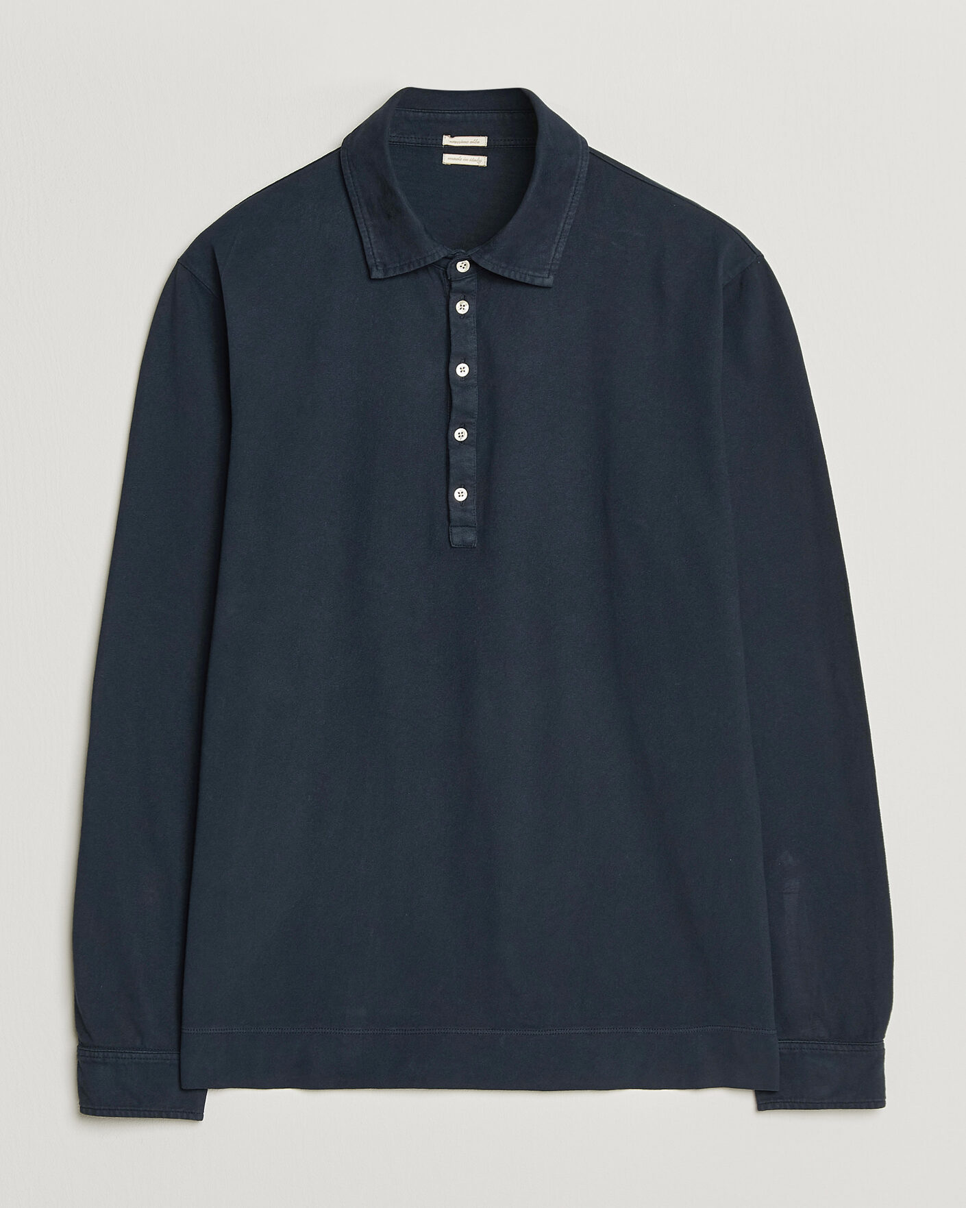 Homme | Polos | Massimo Alba | Raya Long Sleeve Polo Navy