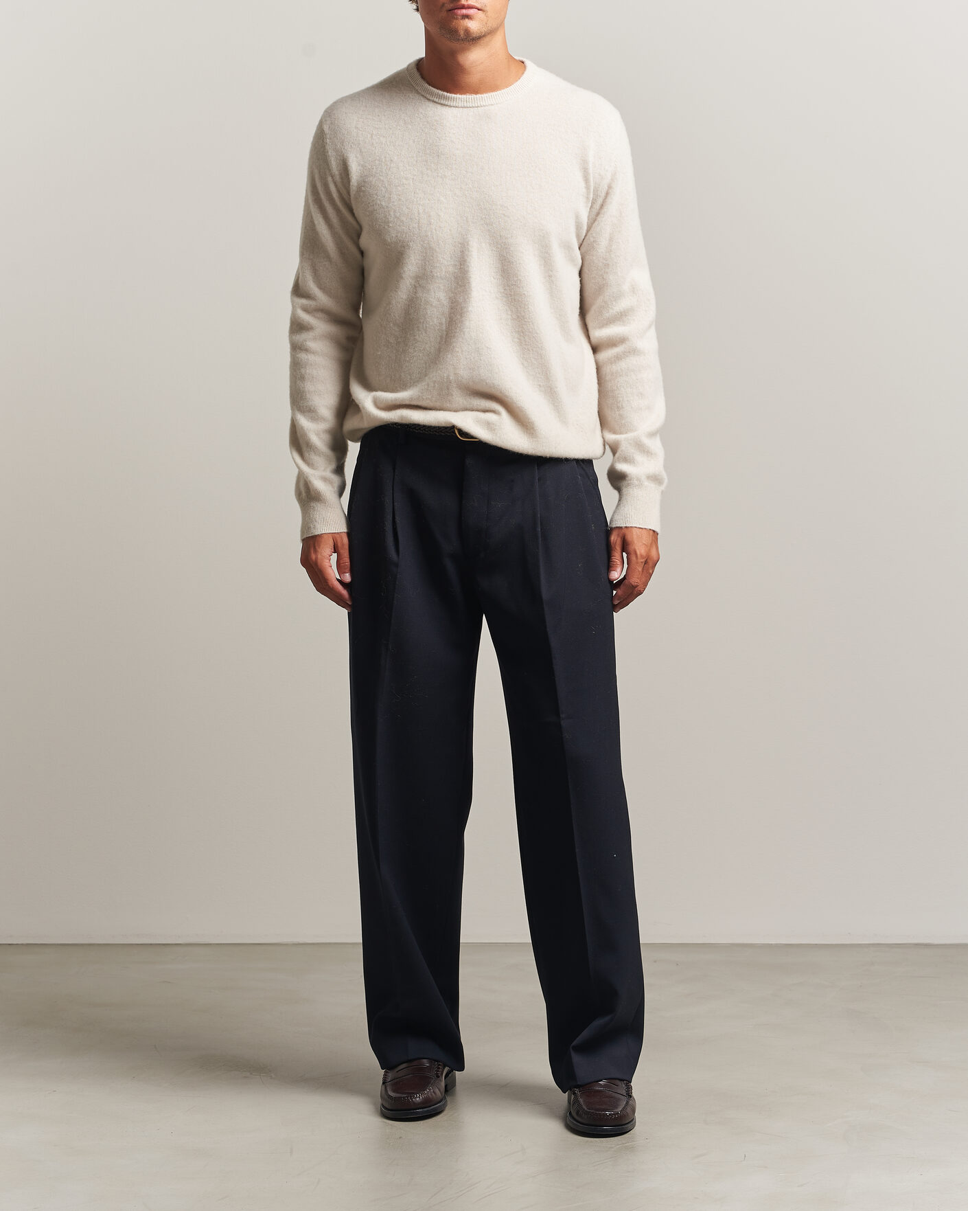 Homme | Pulls Et Tricots | Massimo Alba | Kane Brushed Cashmere Sweater Magnolia