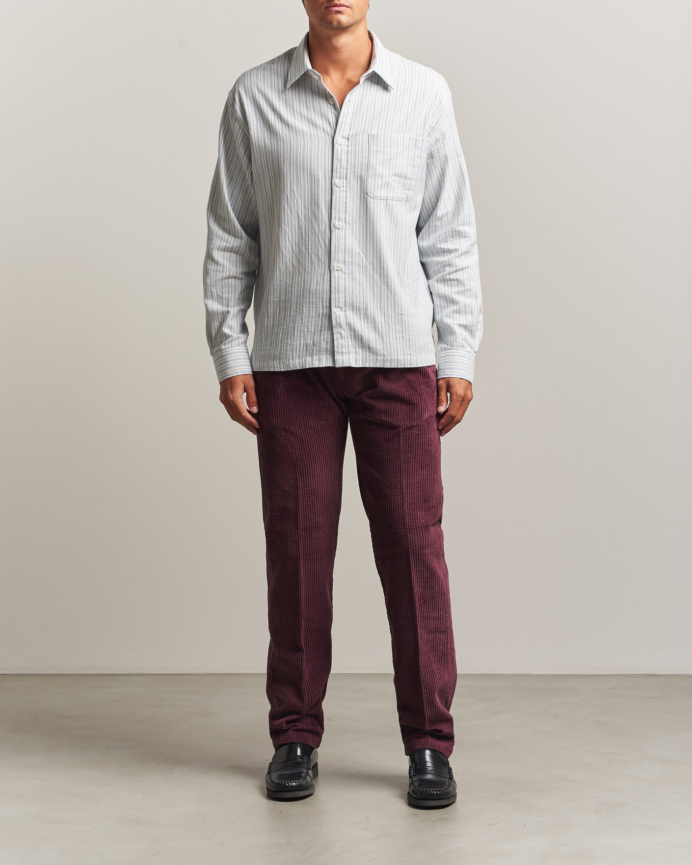 Homme | Pantalons | Massimo Alba | Ionio Pleated Corduroy Pants Rose Brown