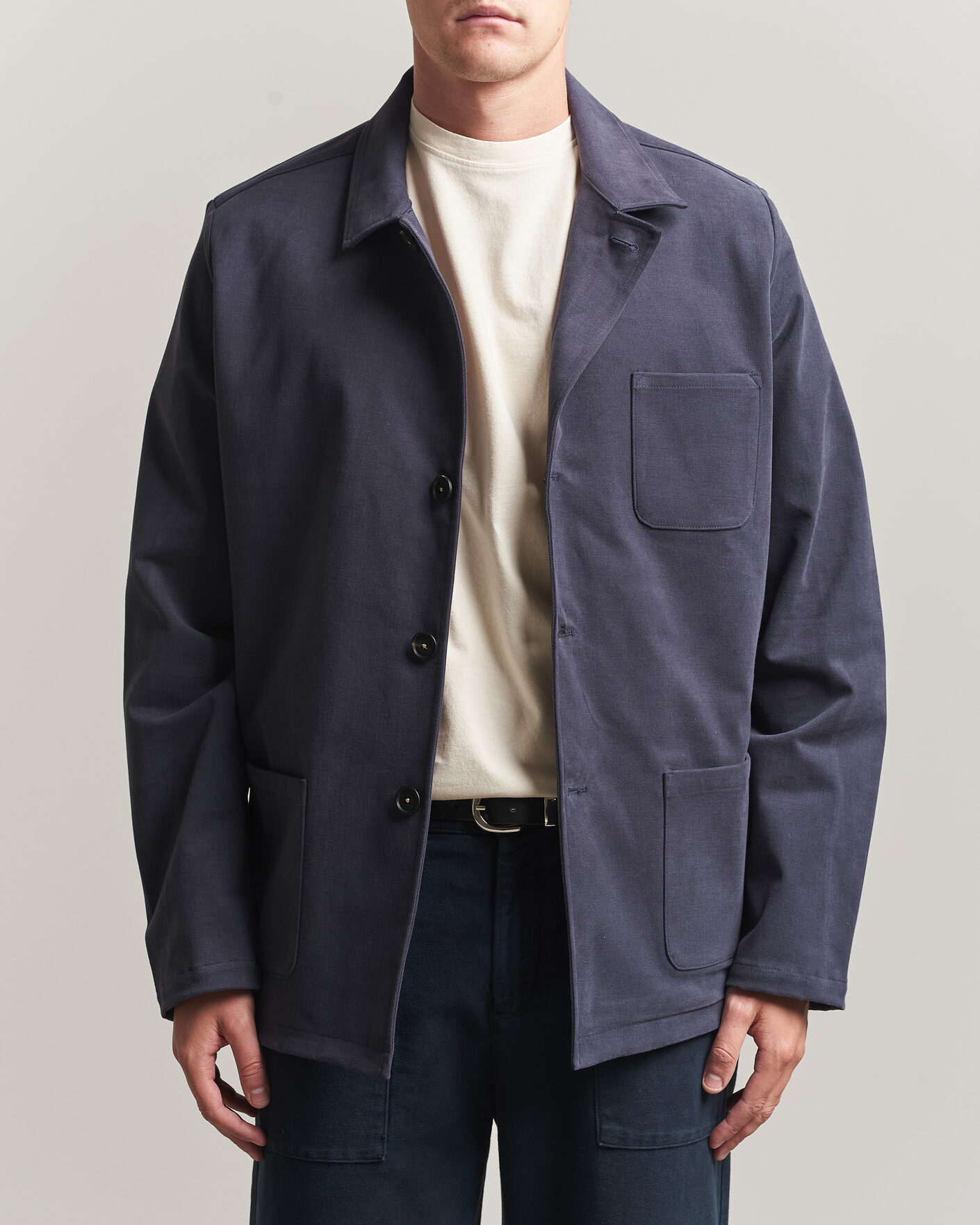 Homme | Manteaux Et Vestes | Massimo Alba | Florida Brushed Cotton Jacket Navy