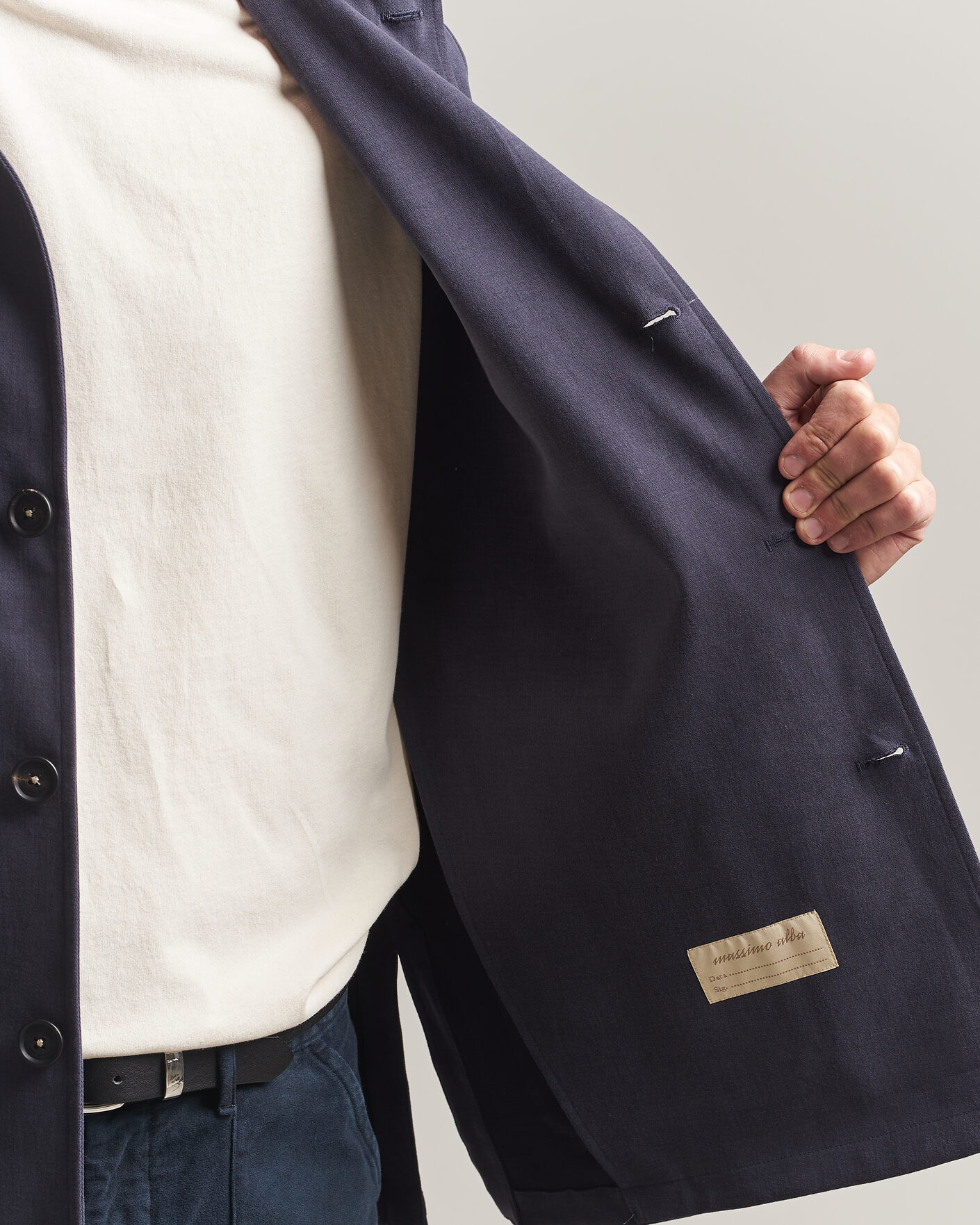 Homme | Manteaux Et Vestes | Massimo Alba | Florida Brushed Cotton Jacket Navy