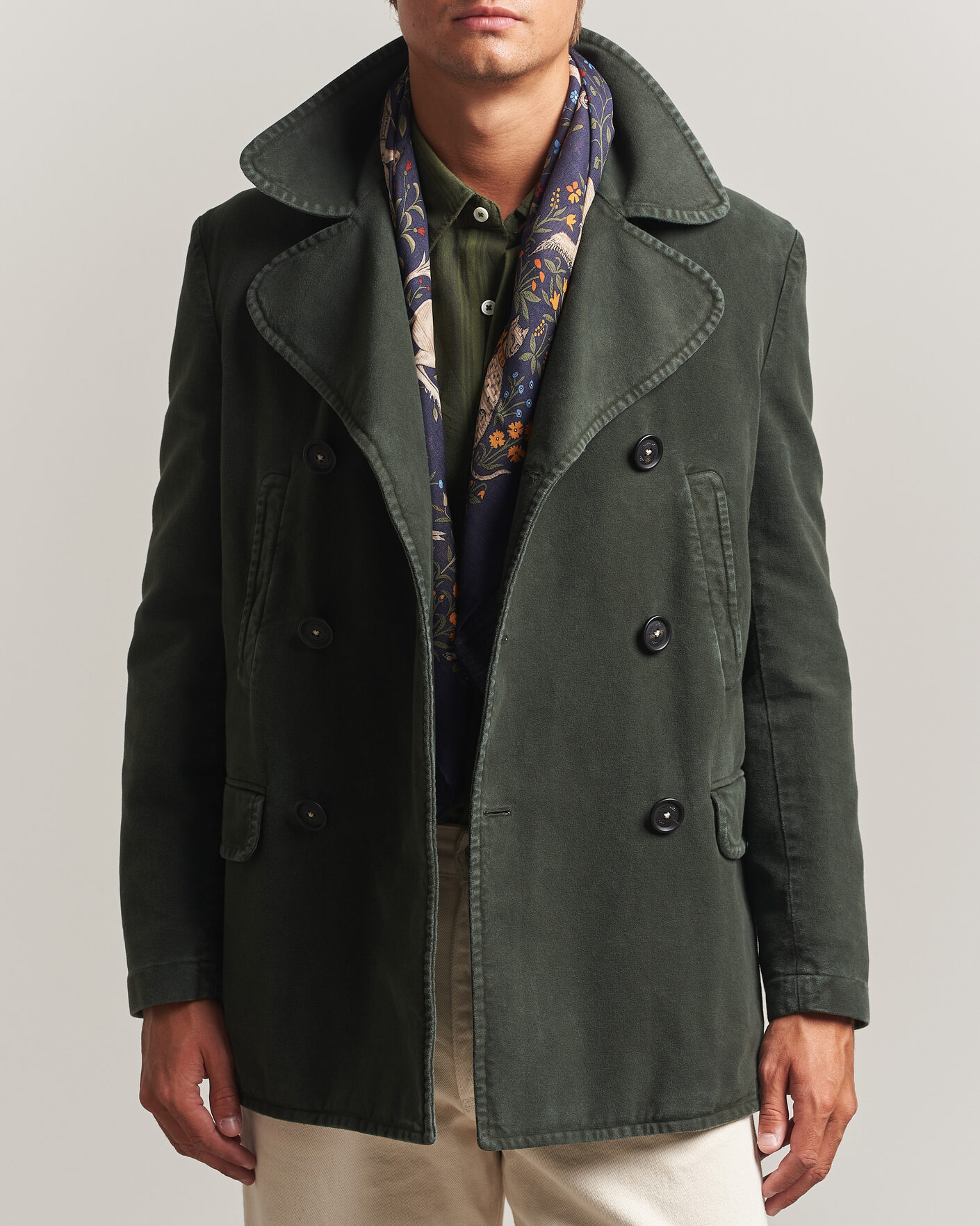 Homme | Manteaux Et Vestes | Massimo Alba | Moleskine Peacoat Forest Night