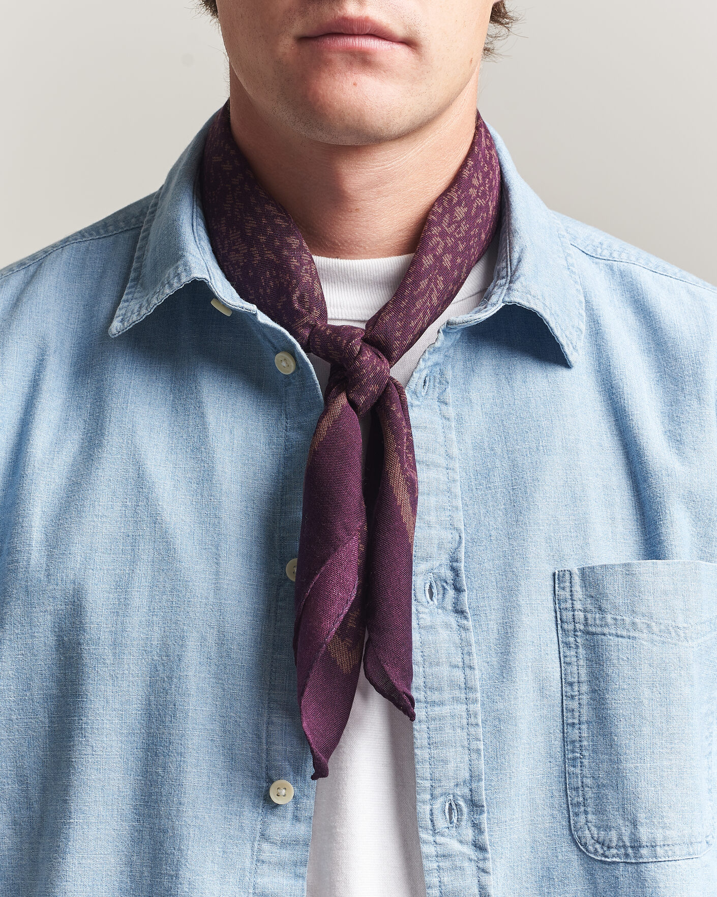 Homme | Écharpes | Massimo Alba | Cashmere/Silk Bandana Burgundy