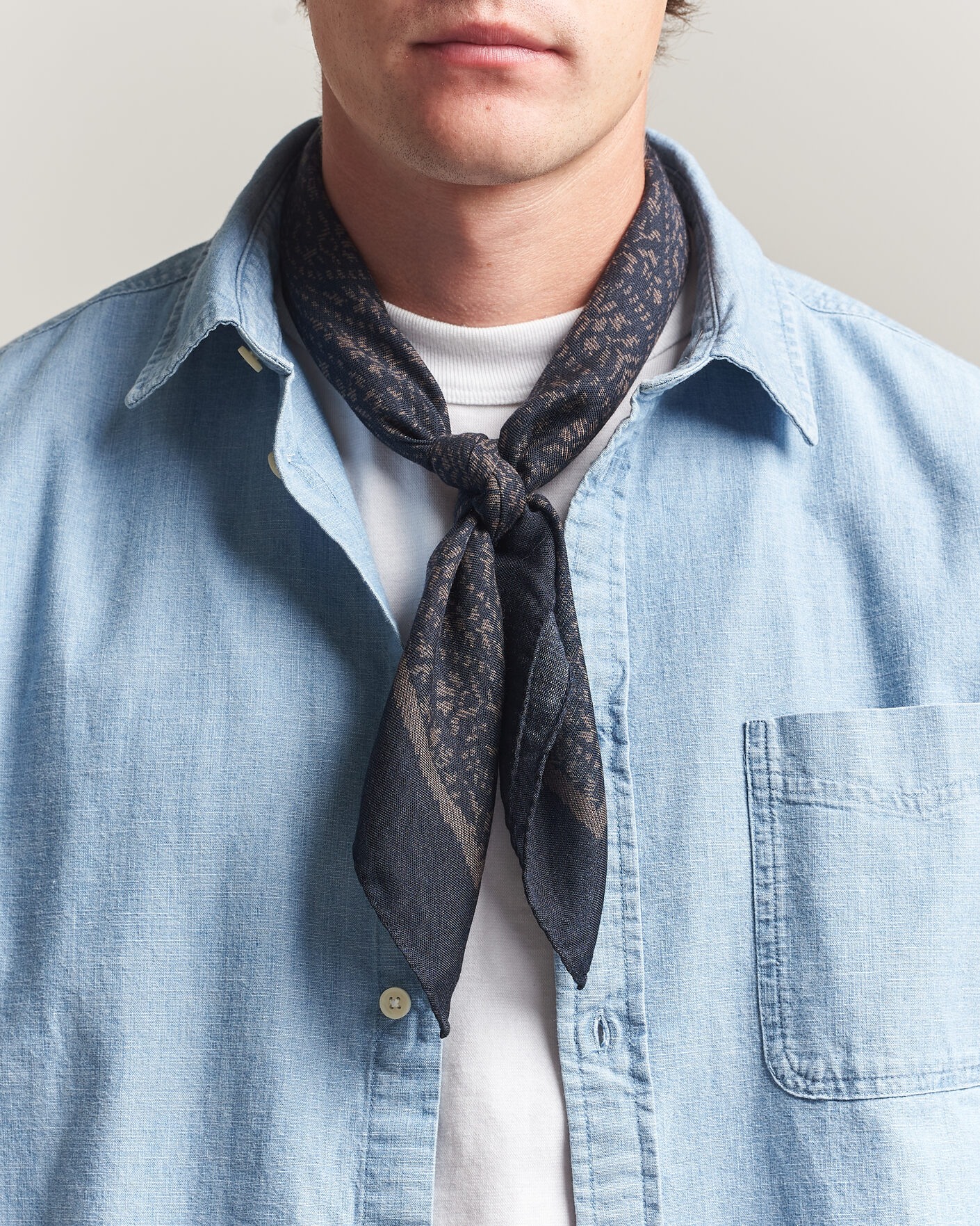 Homme | Écharpes | Massimo Alba | Cashmere/Silk Bandana Navy