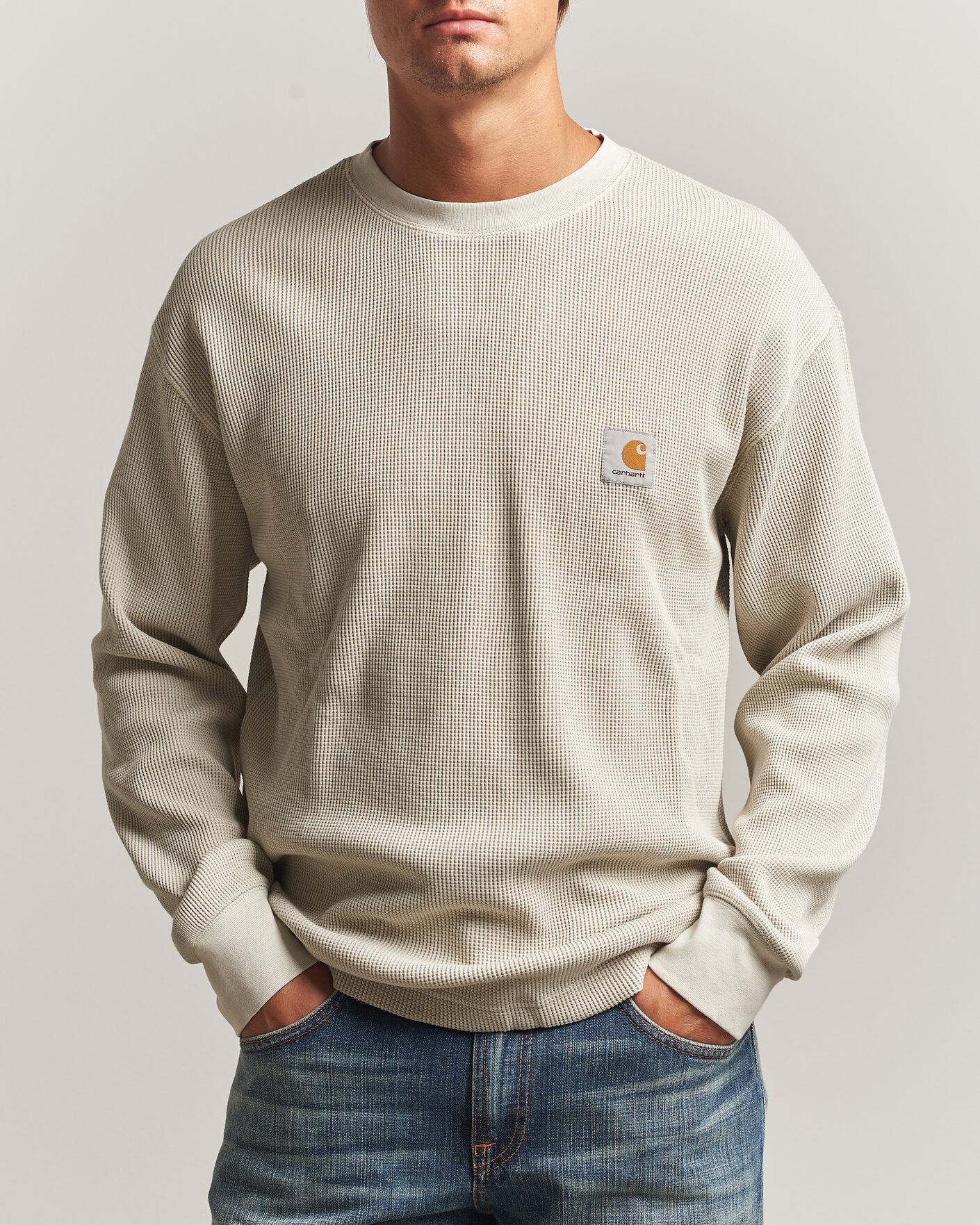 Homme | T-shirts | Carhartt WIP | Long Sleeve Waffle T-Shirt Fleur De Sel