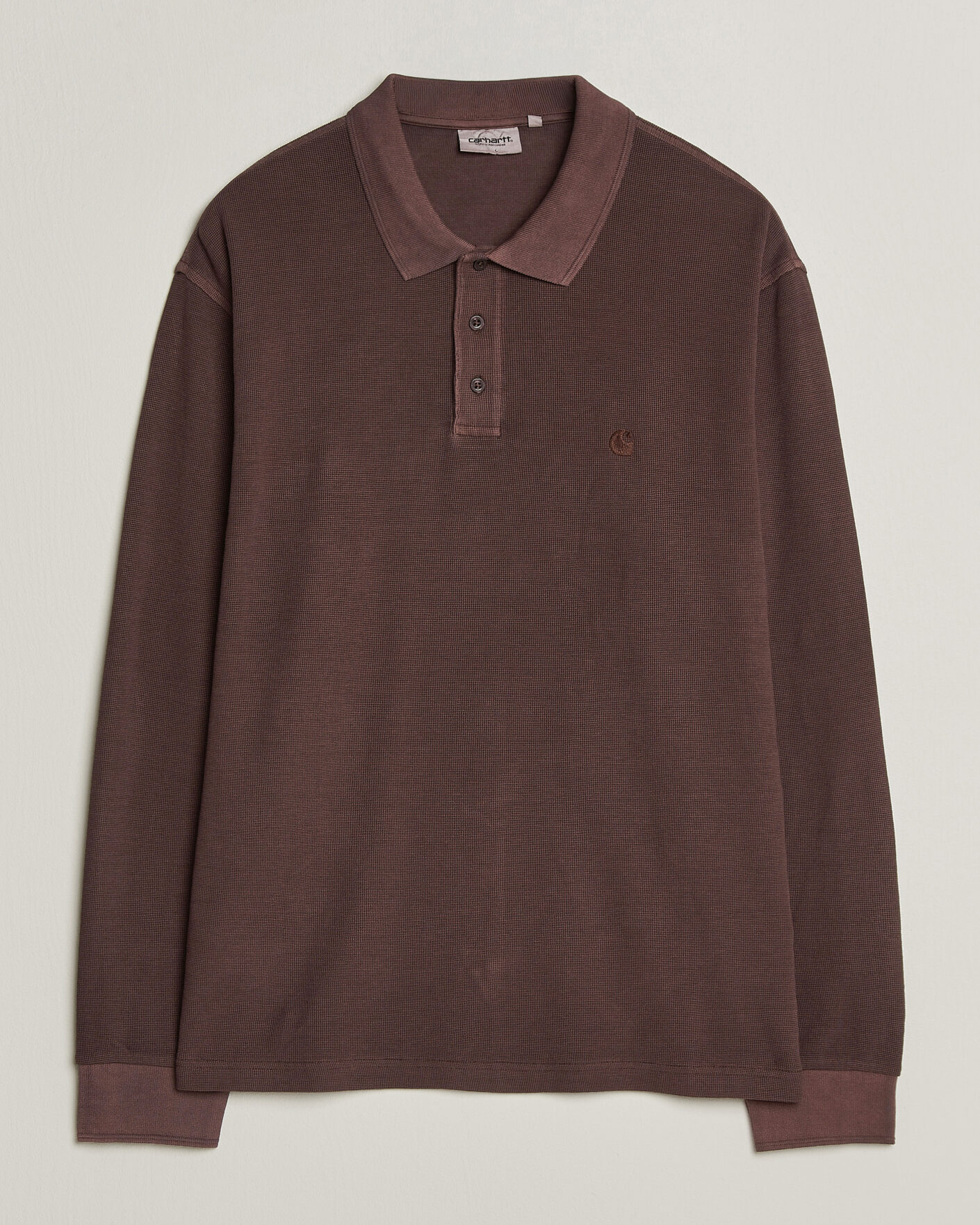 Homme | Pulls Et Tricots | Carhartt WIP | Long Sleeve Waffle Rugby Shirt Palisander Brown