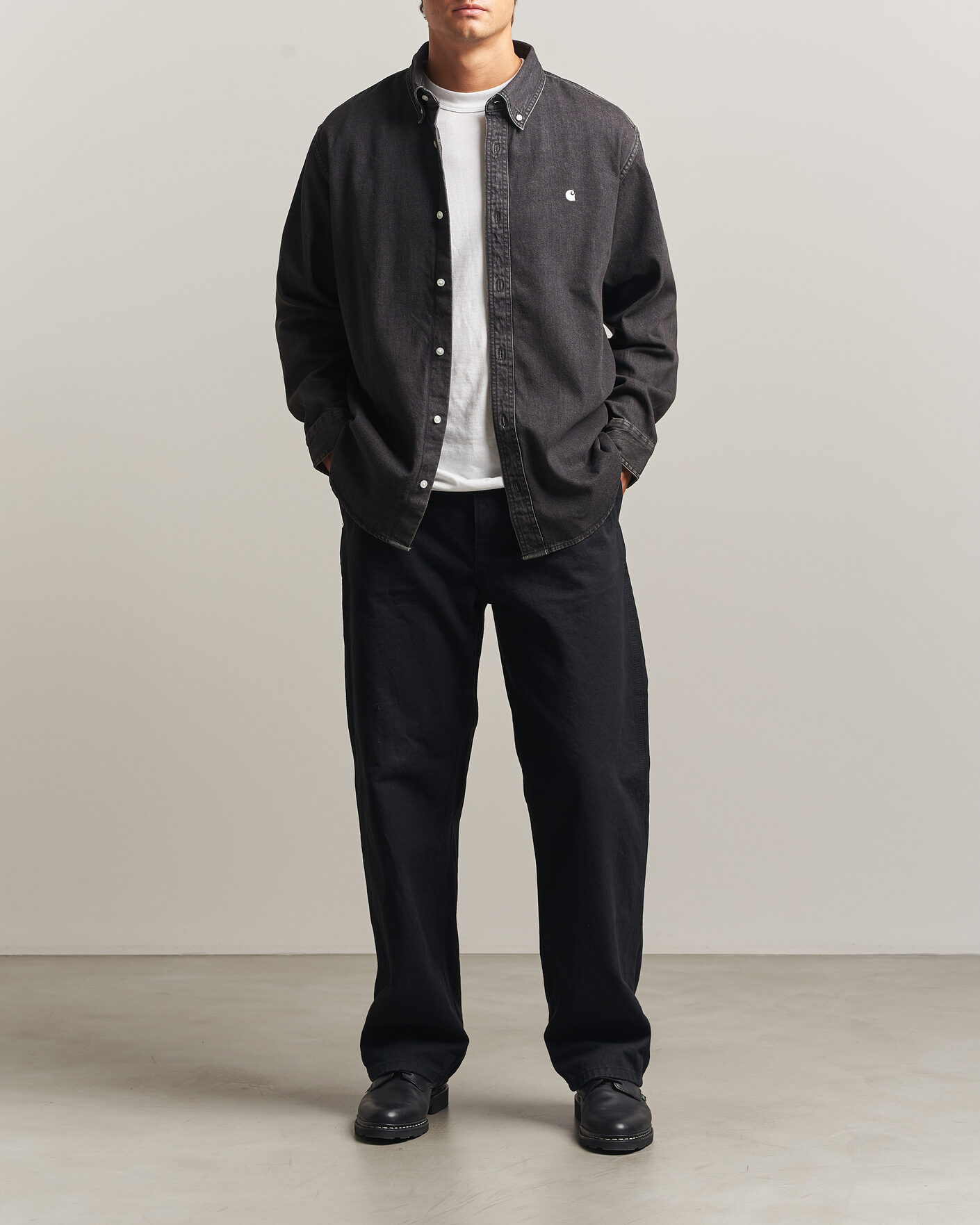 Homme | Chemises | Carhartt WIP | Lucas Denim Shirt Black