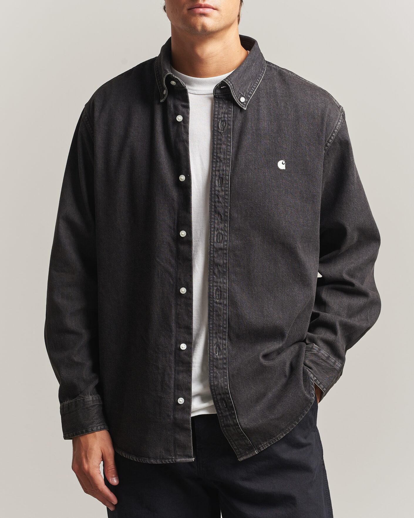 Homme | Chemises | Carhartt WIP | Lucas Denim Shirt Black