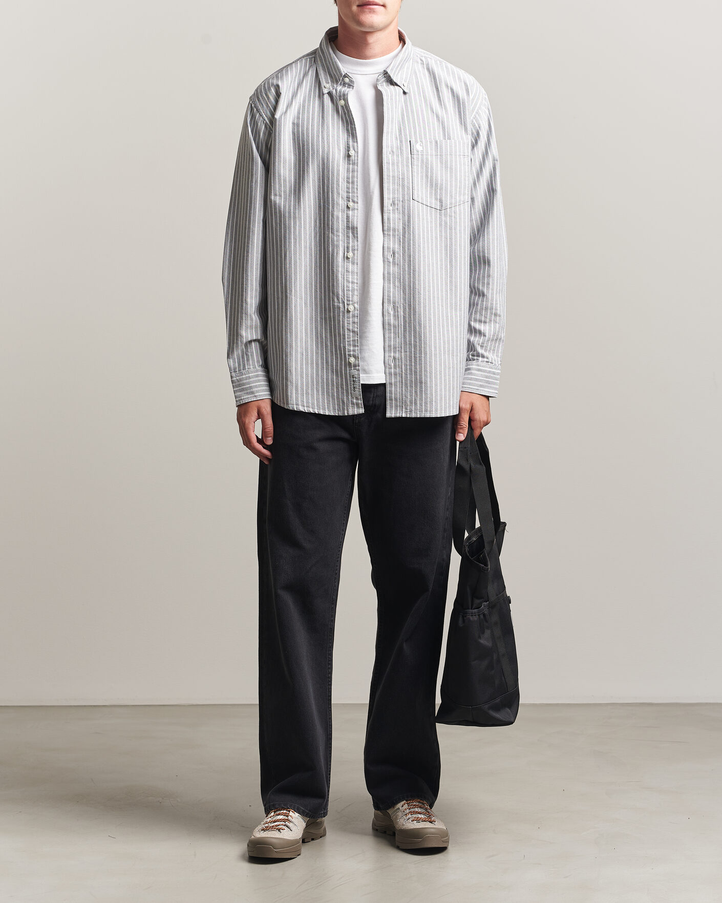 Homme | Chemises | Carhartt WIP | Canan Striped Oxford Shirt Black