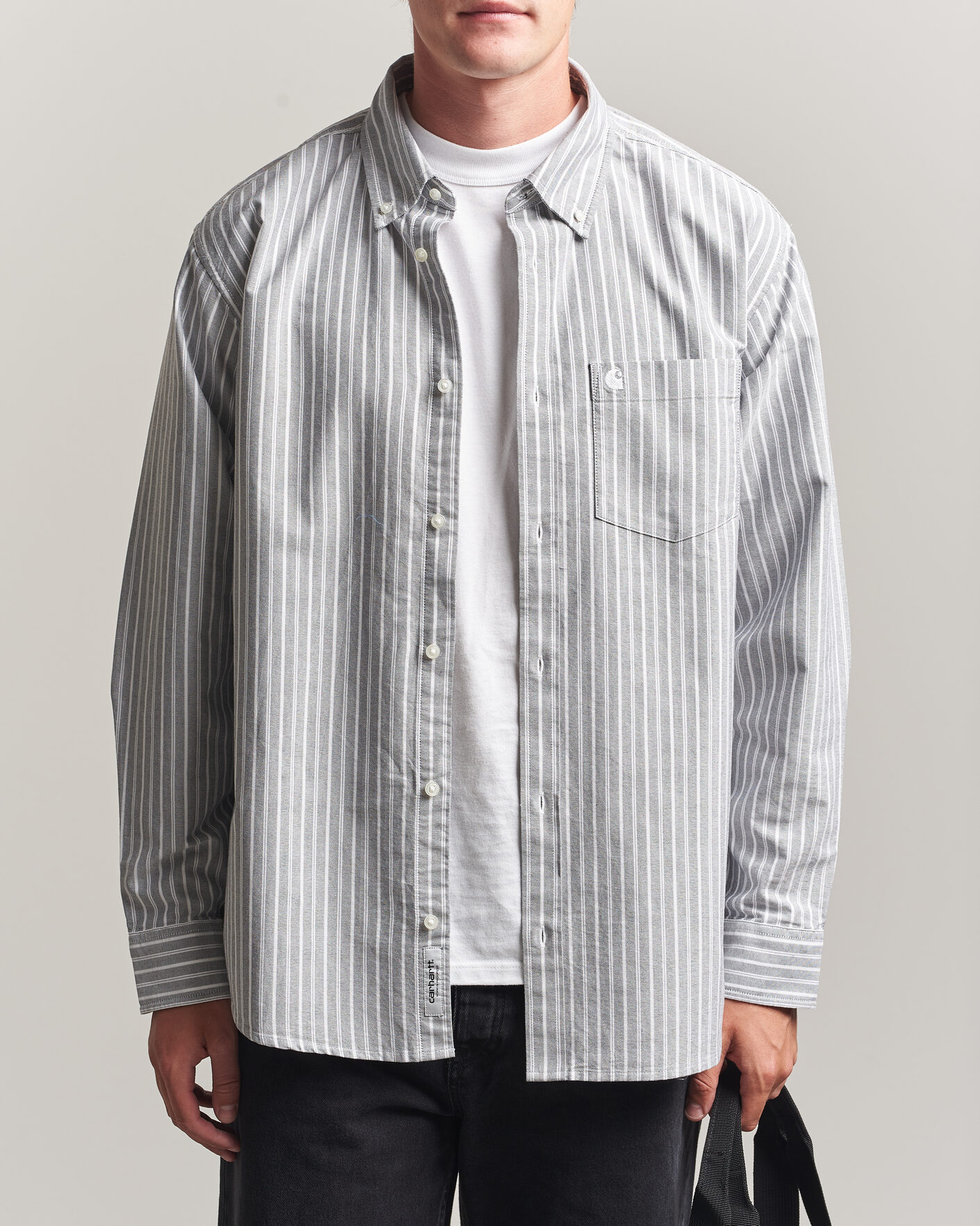 Homme | Chemises | Carhartt WIP | Canan Striped Oxford Shirt Black