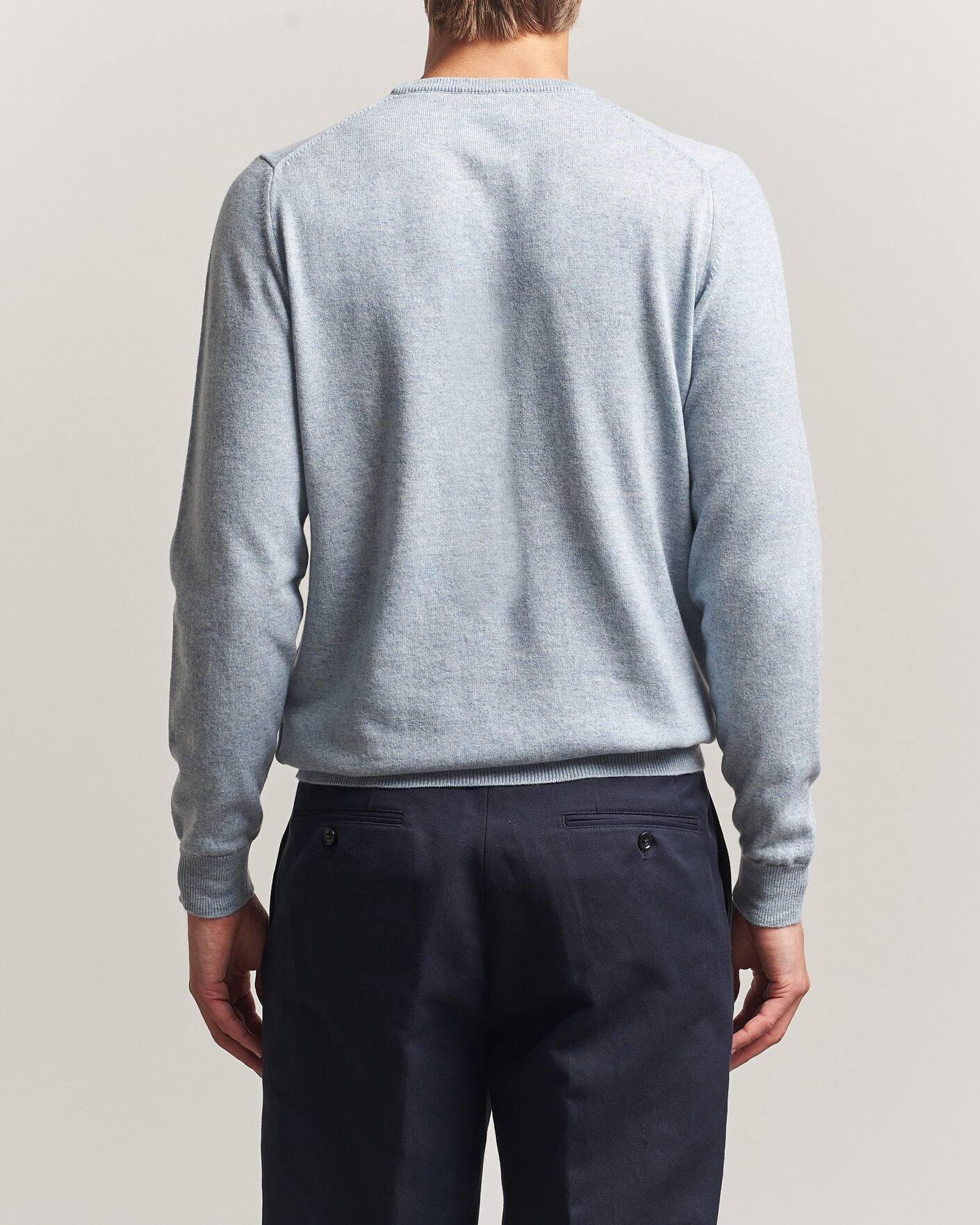 Homme | Pulls Et Tricots | Fedeli | Pure Cashmere Crew Neck Light Blue