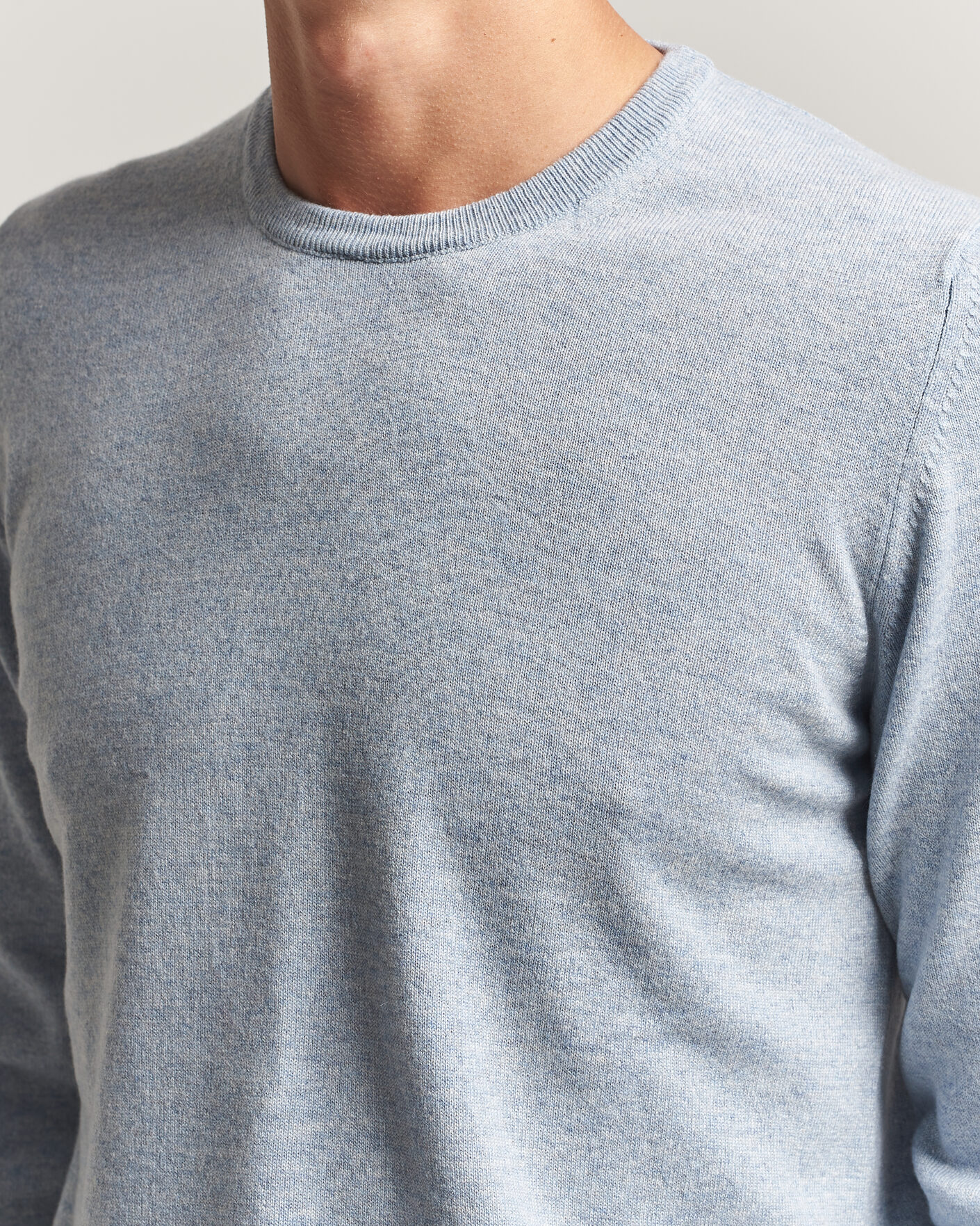 Homme | Pulls Et Tricots | Fedeli | Pure Cashmere Crew Neck Light Blue