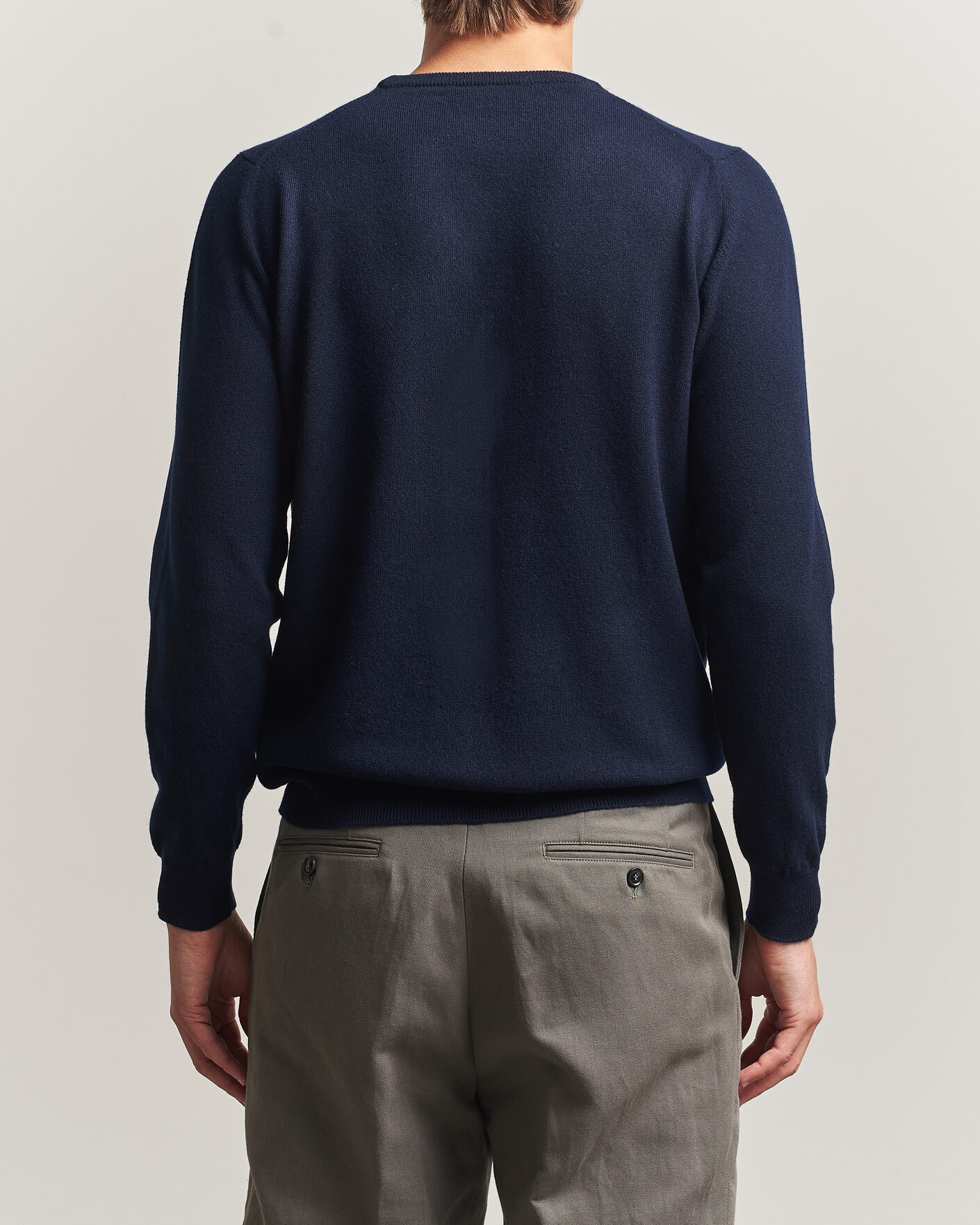 Homme | Pulls Et Tricots | Fedeli | Pure Cashmere Crew Neck Navy Blue