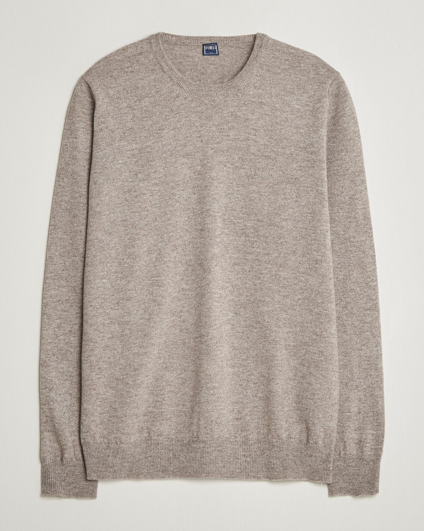 Homme | Pulls Et Tricots | Fedeli | Pure Cashmere Crew Neck Beige Melange